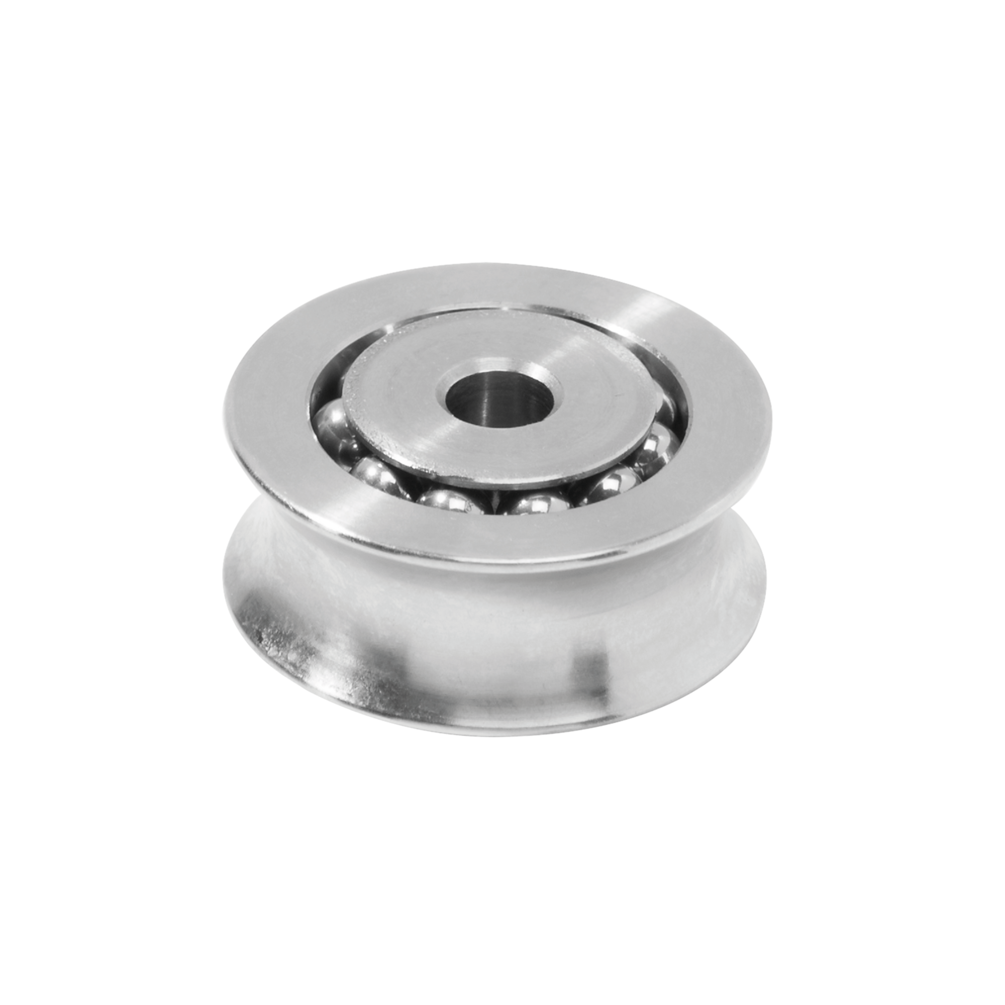 Seilrolle Kugellager 8 mm, Edelstahl rostfrei