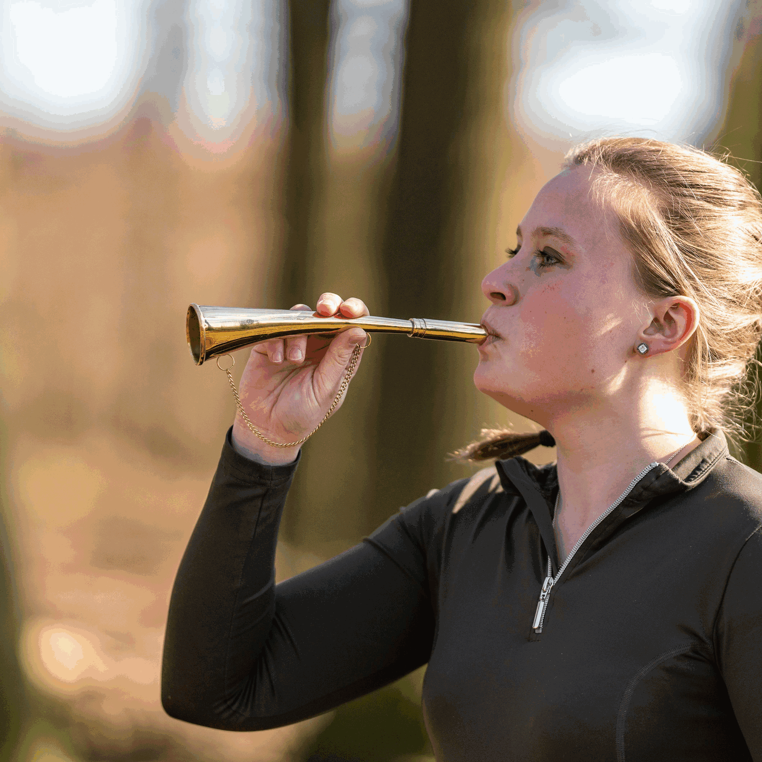 Signalhorn gebogen - Messing