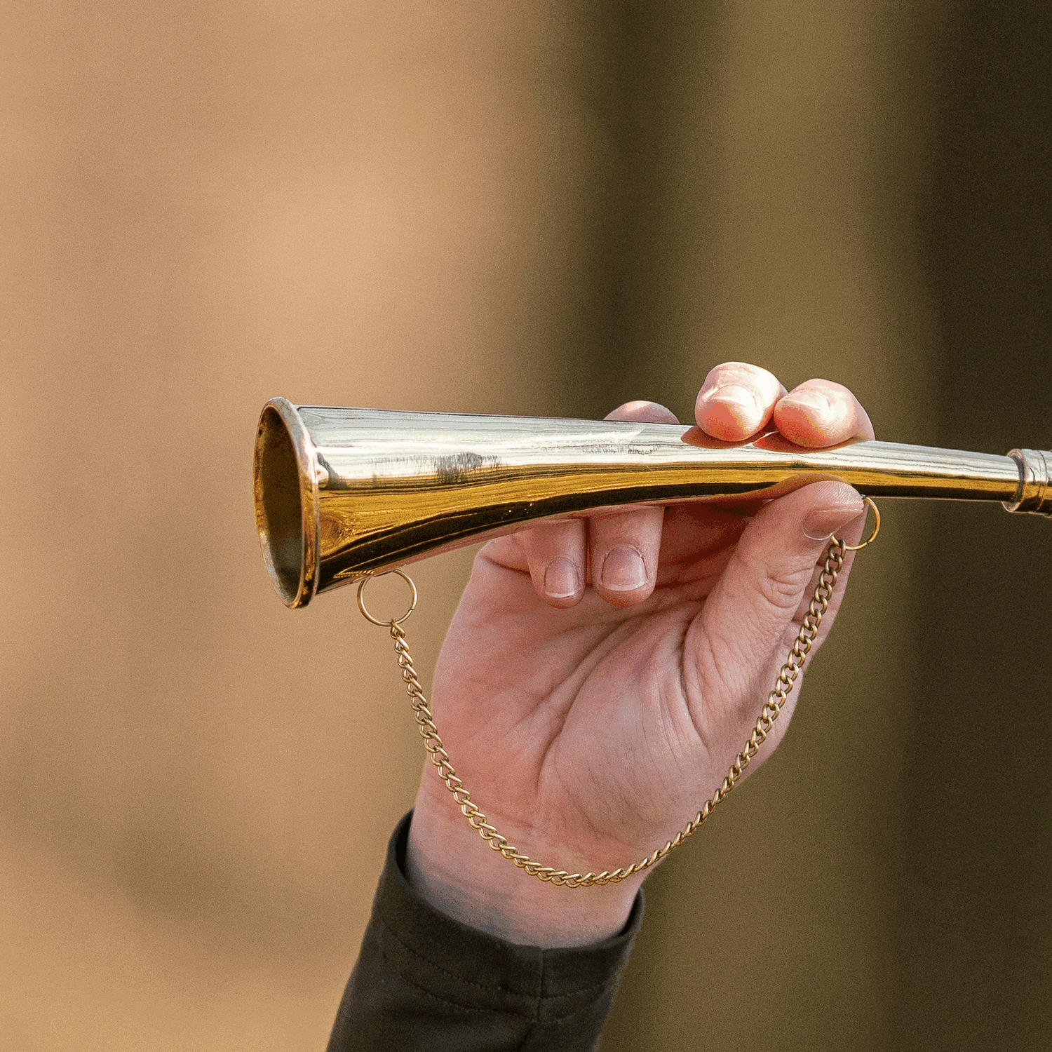 Signalhorn gebogen - Messing