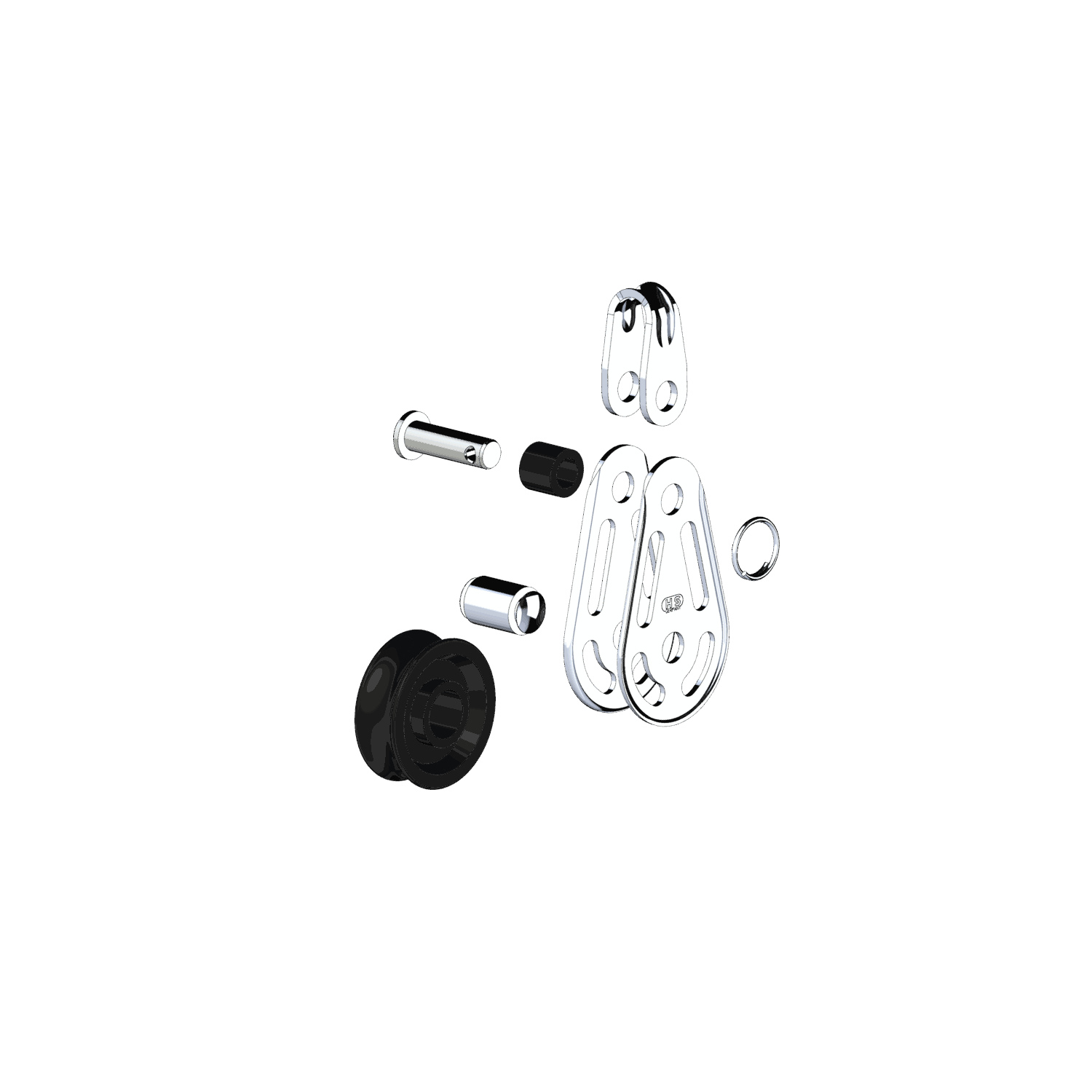 Gleitlager-Block 6 mm - 1 Rolle, Bügel