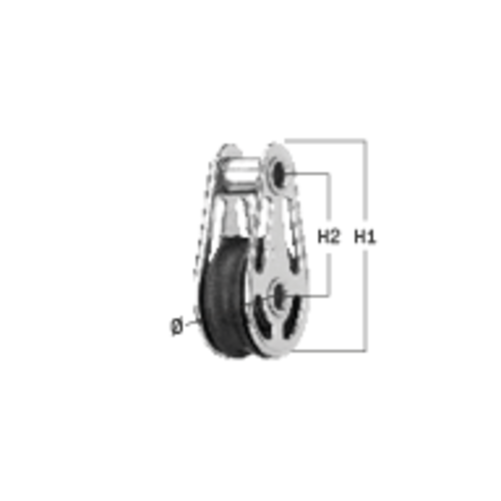 Gleitlager-Block 6 mm - 1 Rolle, Hohlachsen