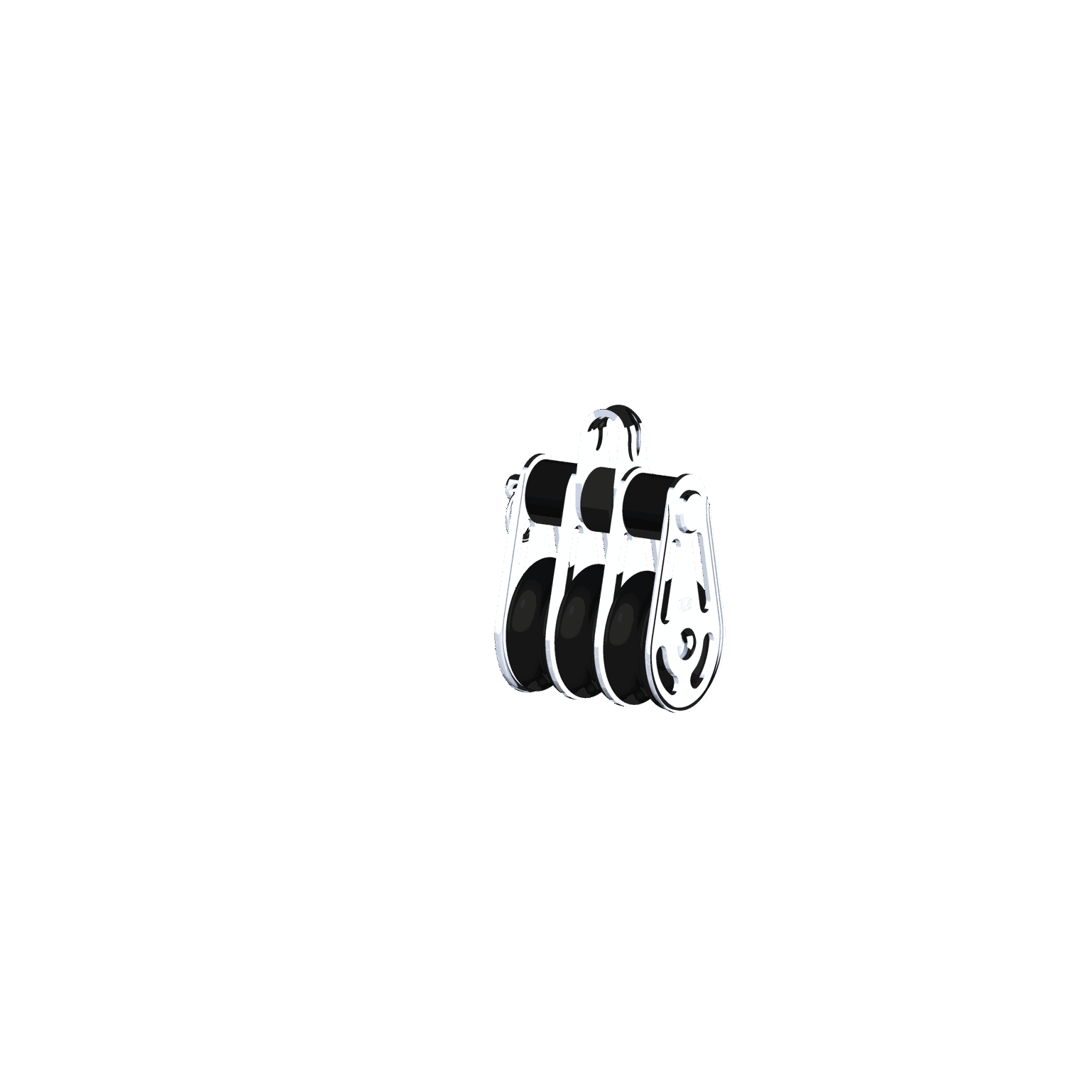 Gleitlager-Block 6 mm - 3 Rollen, Bügel