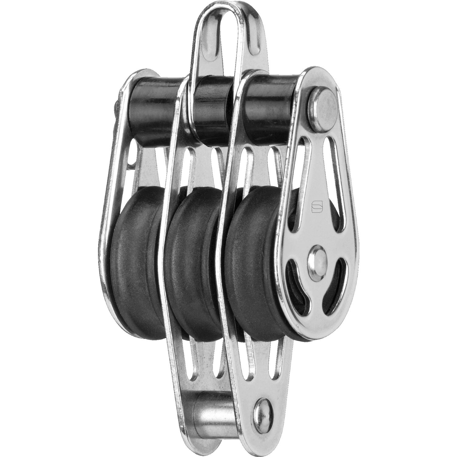 Gleitlager-Block 6 mm - 3 Rollen, Bügel, Hundsfott