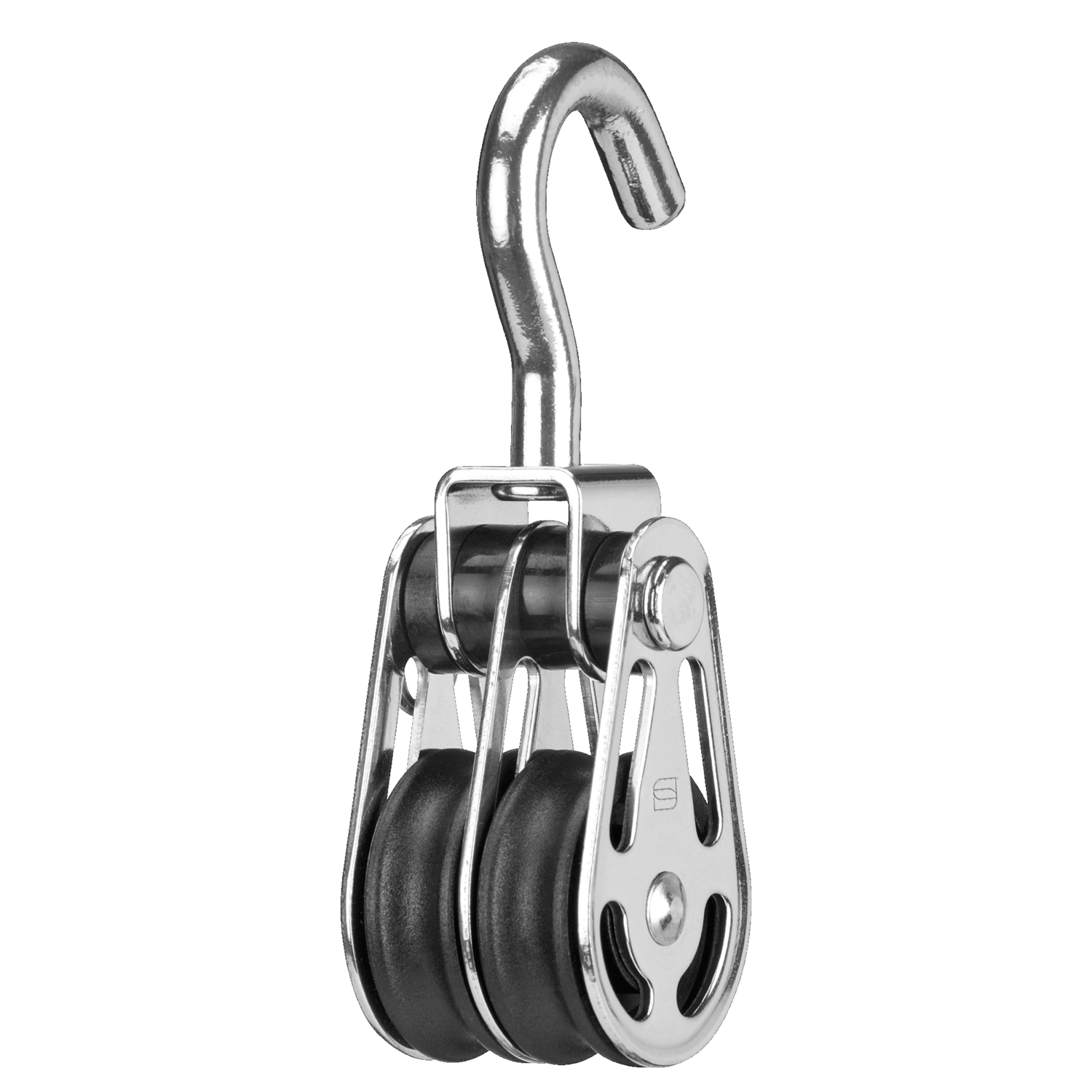 Gleitlager-Block 6 mm - 2 Rollen, Haken