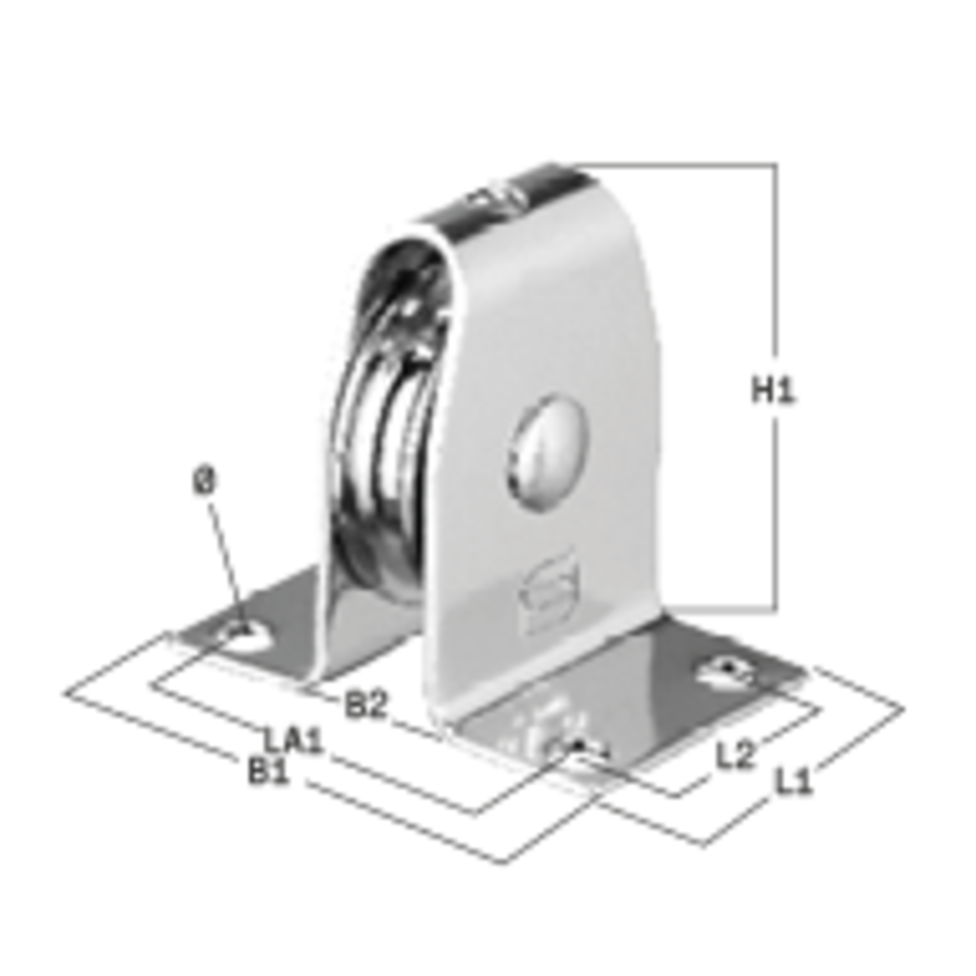 Stehblock für Draht Gleitlager 4 mm - 1 Rolle