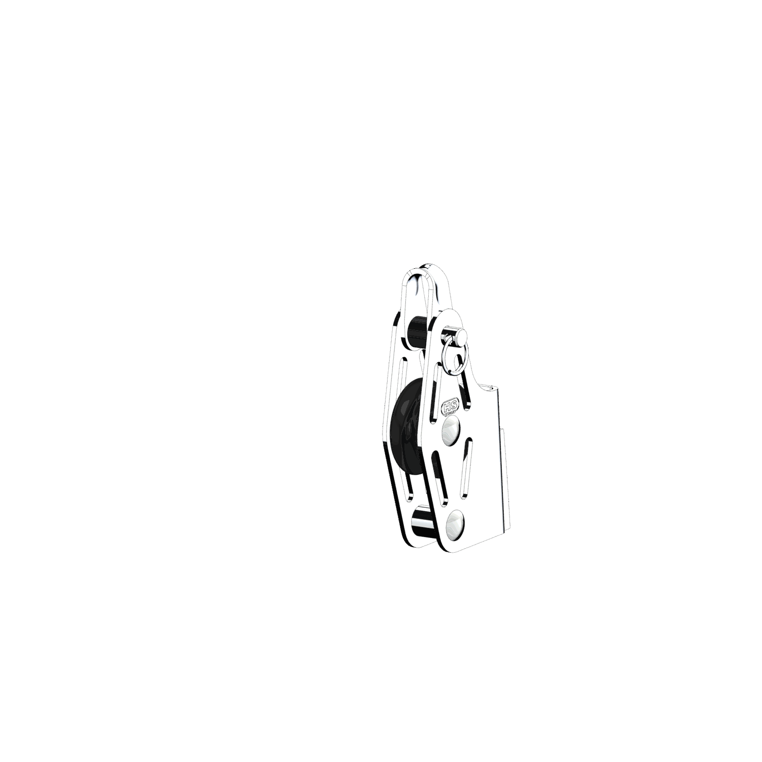 V-Klemmenblock Gleitlager 6 mm - 1 Rolle, Hundsfott, Bügel