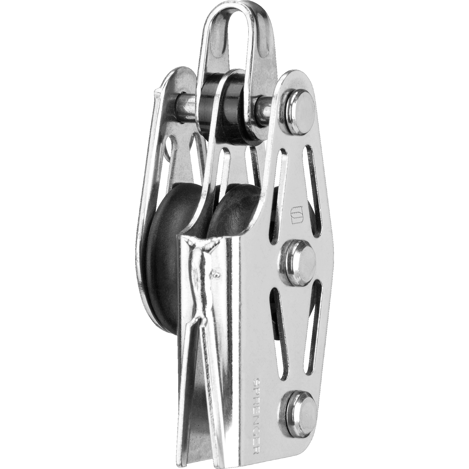 V-Klemmenblock Gleitlager 6 mm - 2 Rollen, Hundsfott, Bügel