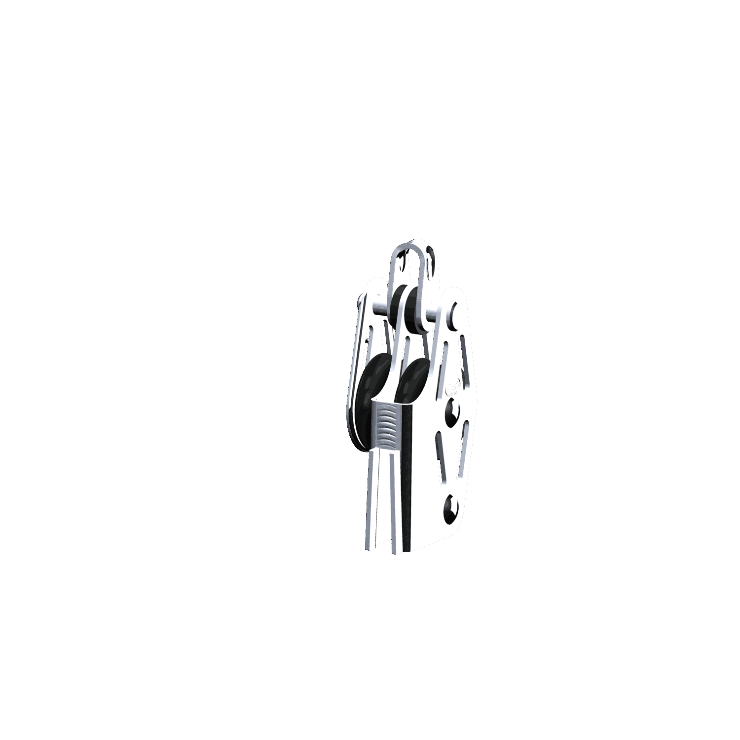 V-Klemmenblock Gleitlager 6 mm - 2 Rollen, Hundsfott, Bügel