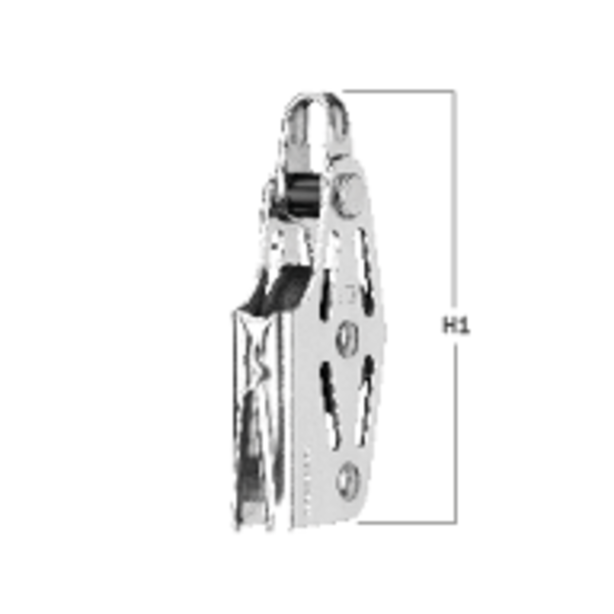 V-Klemmenblock Gleitlager 6 mm - 1 Rolle, Hundsfott, Bügel