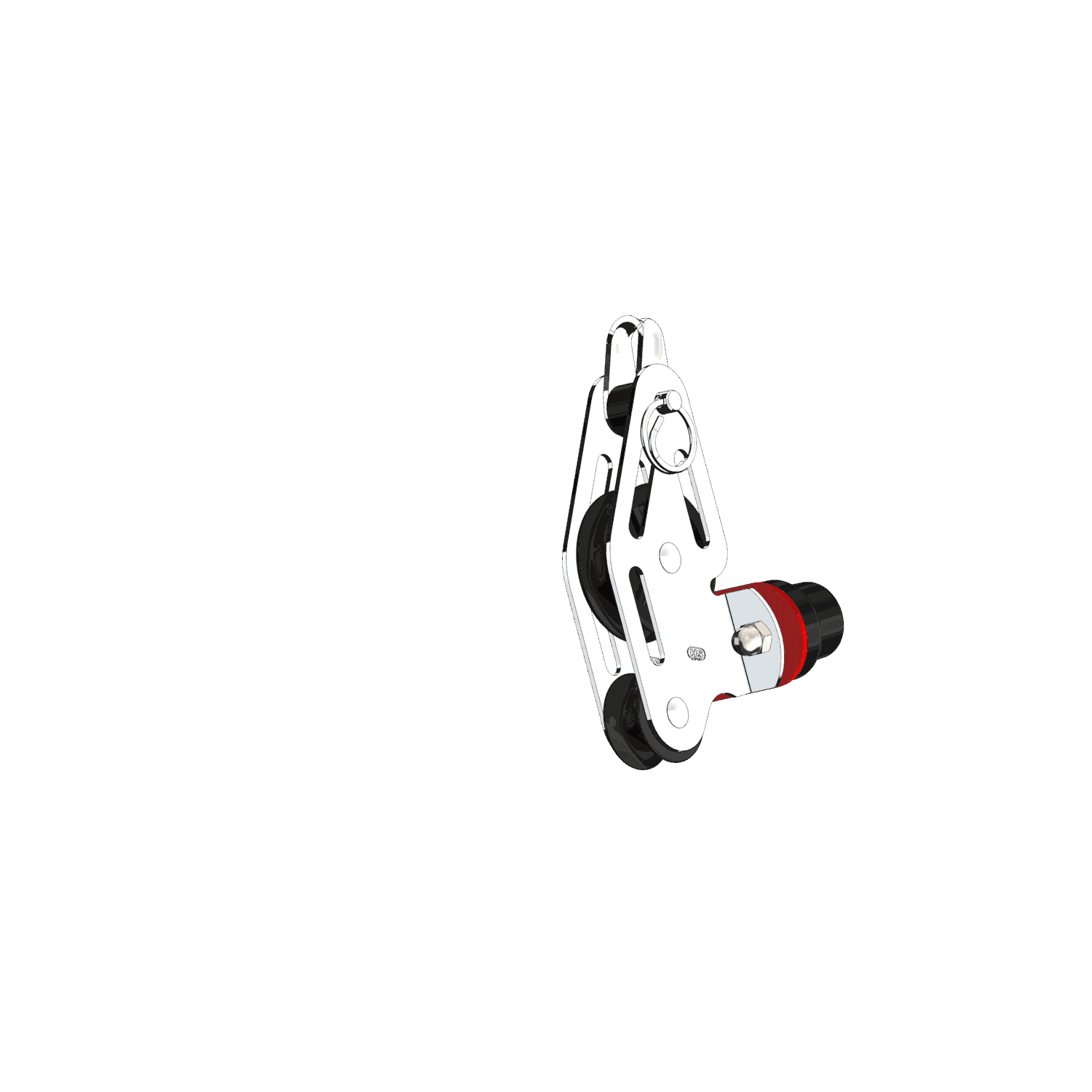 Niederholer-Block Gleitlager 6-8 mm - 2 Rollen, Bügel, Schotklemme
