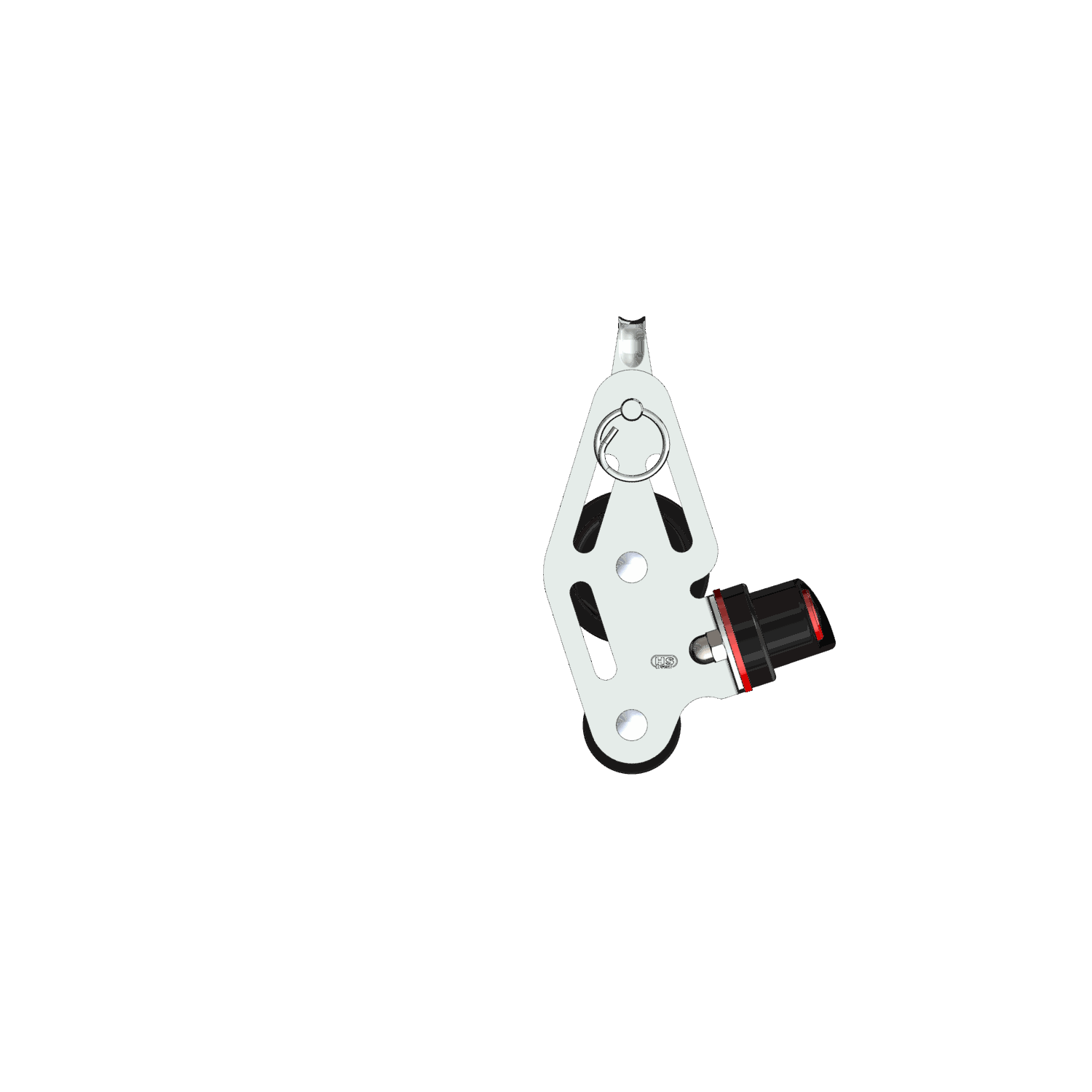 Niederholer-Block Gleitlager 6-8 mm - 2 Rollen, Bügel, Schotklemme