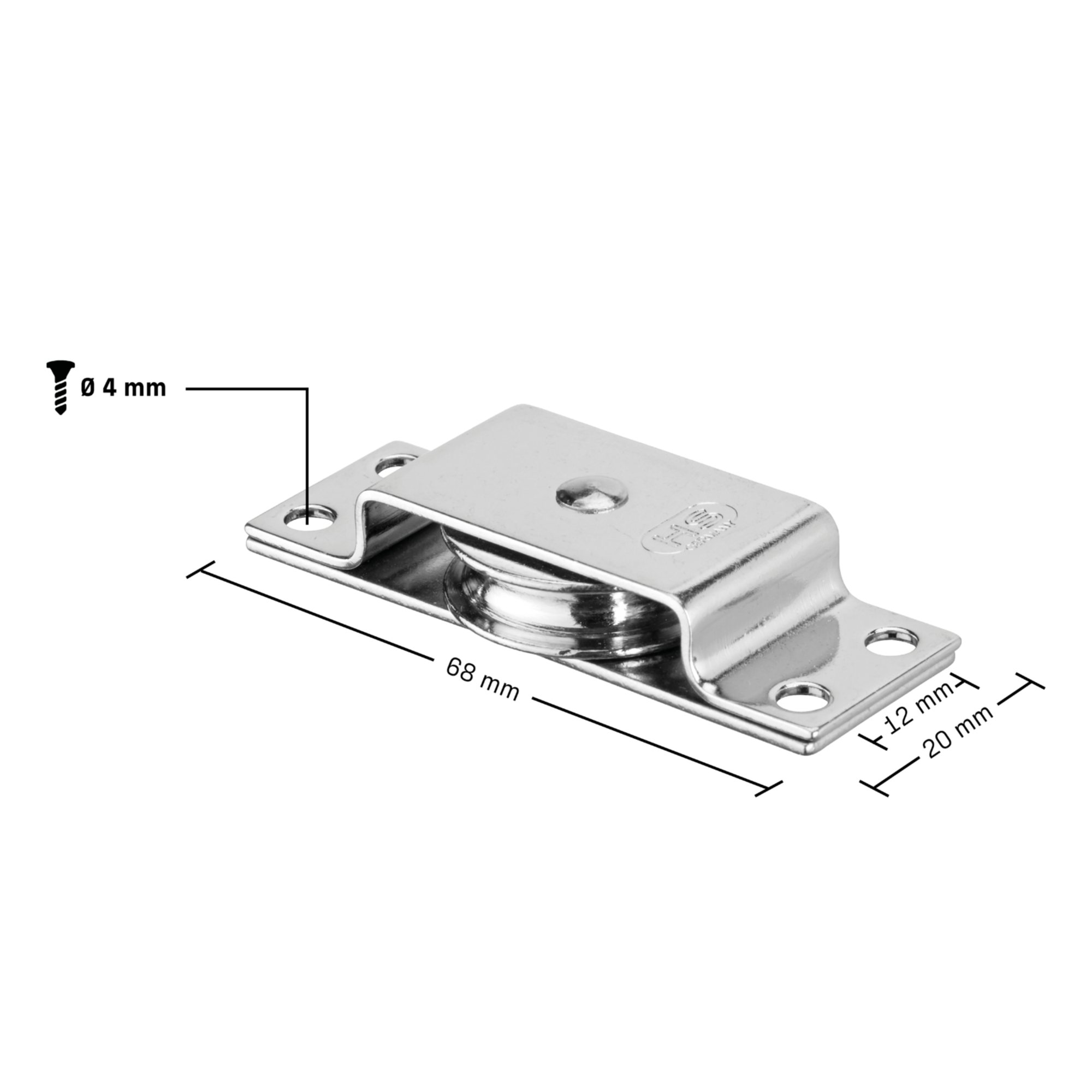 Liegeblock für Draht Gleitlager 6 mm - 1 Rolle