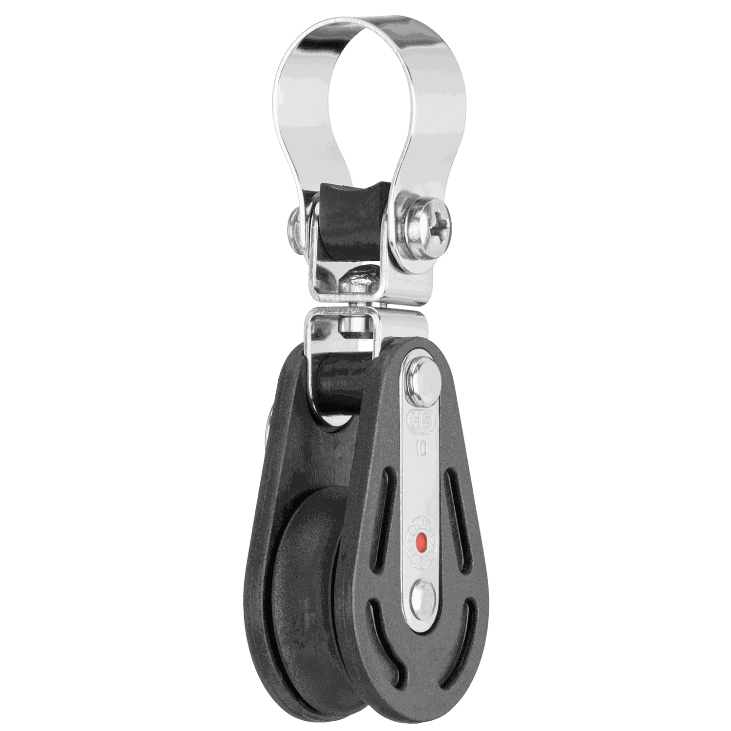 Relingstützenblock Kugellager 10 mm - 1 Rolle, U- Wirbel