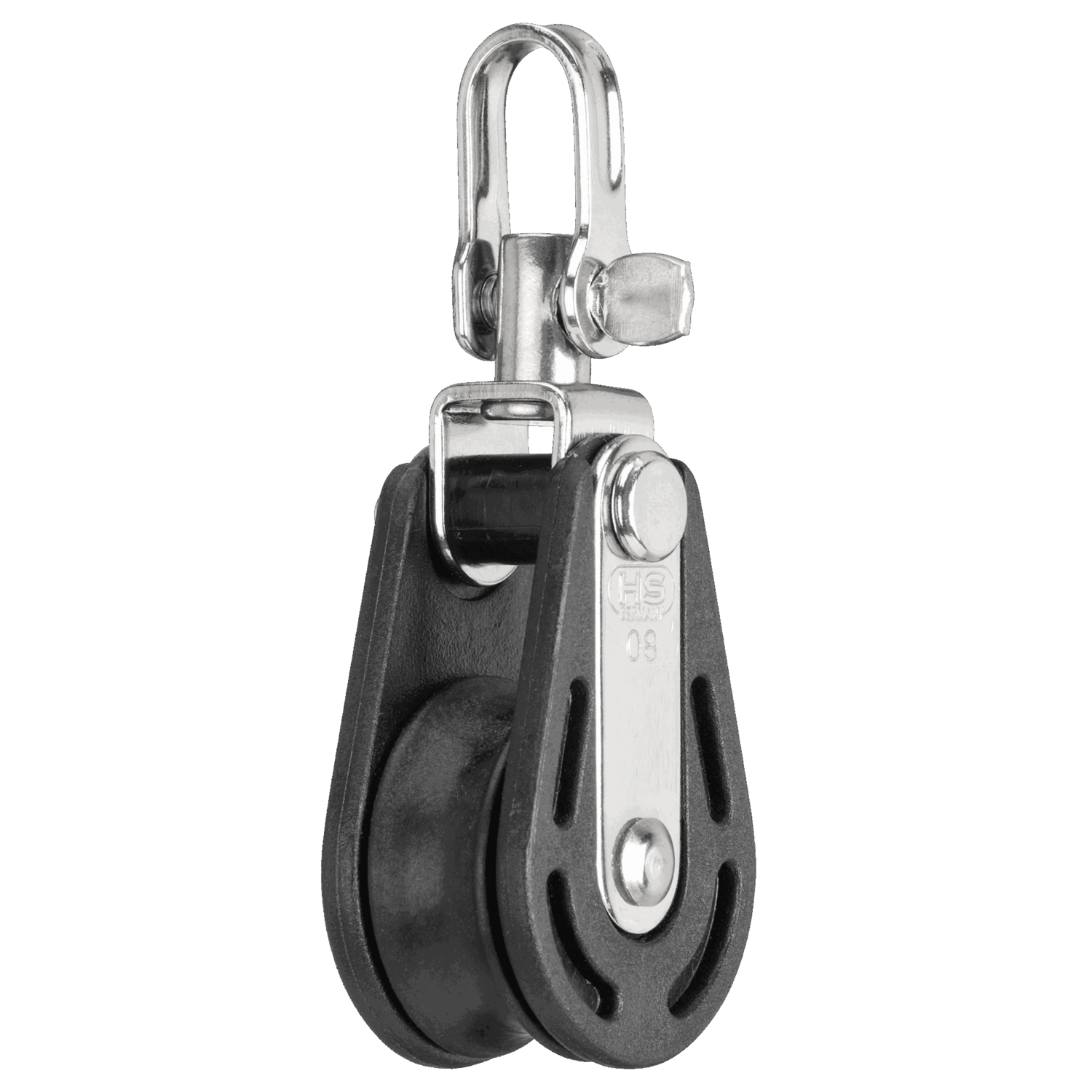 Sliding bearing block 8 mm 1 sheave, swivel