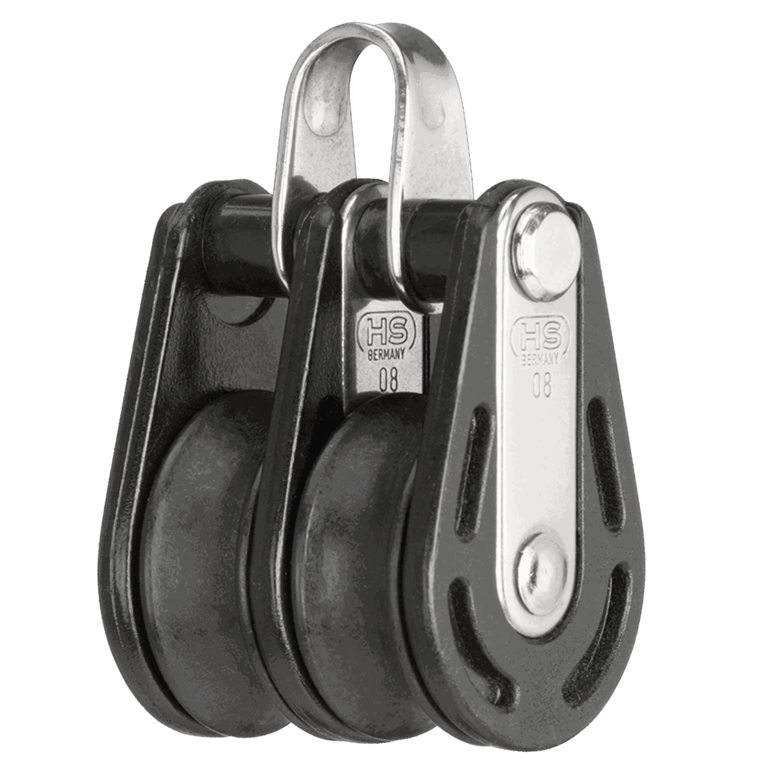 Gleitlager-Block 8 mm - 2 Rollen, Bügel