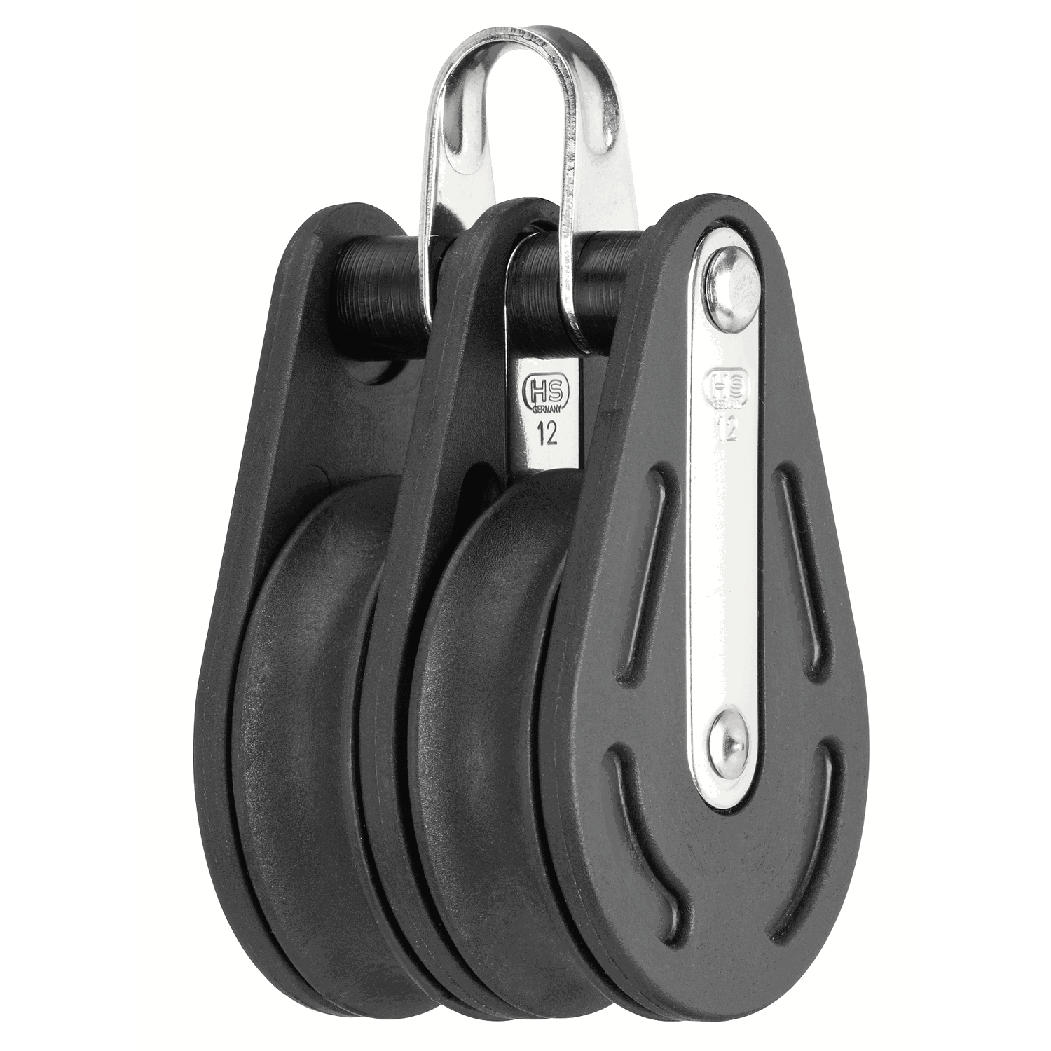 Gleitlager-Block 12 mm - 2 Rollen, Wirbel