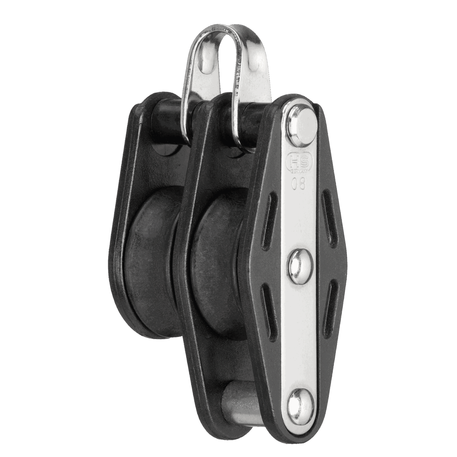 Gleitlager-Block 8 mm - 2 Rollen, Bügel, Hundsfott