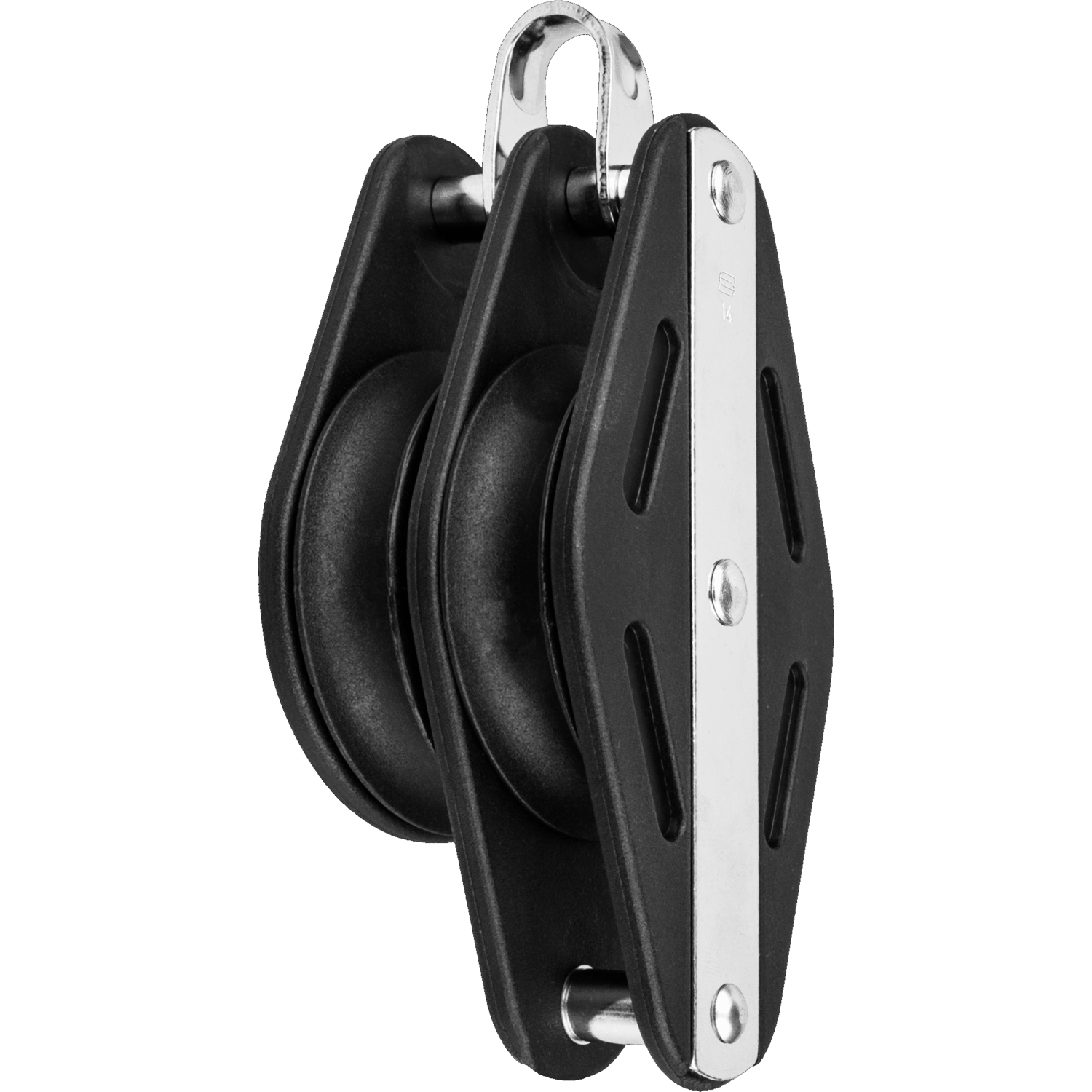 Gleitlager-Block 14 mm - 2 Rollen, Bügel, Hundsfott