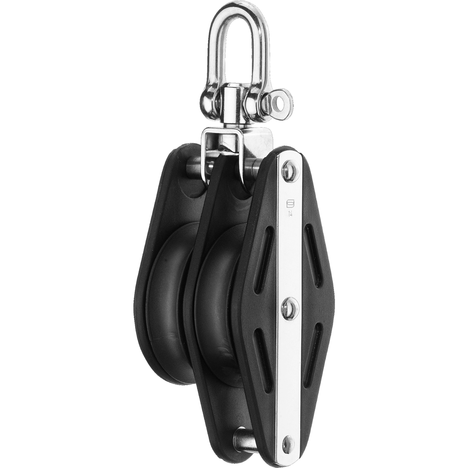 Gleitlager-Block 14 mm - 2 Rollen, Wirbel, Hundsfott