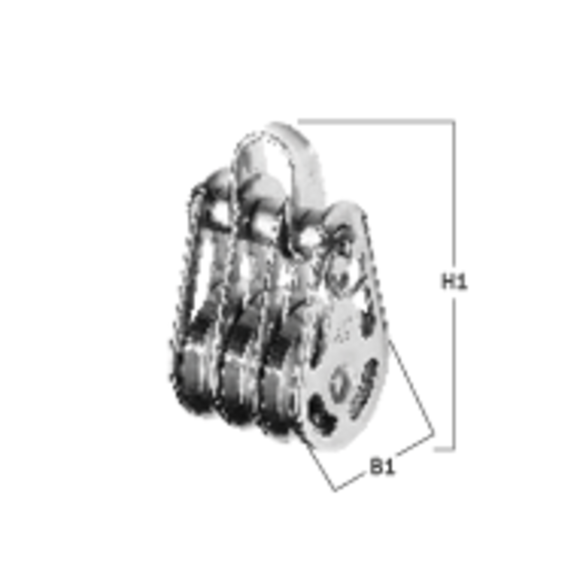 High Load Block Kugellager 3-5 mm - 3 Rollen, Bügel