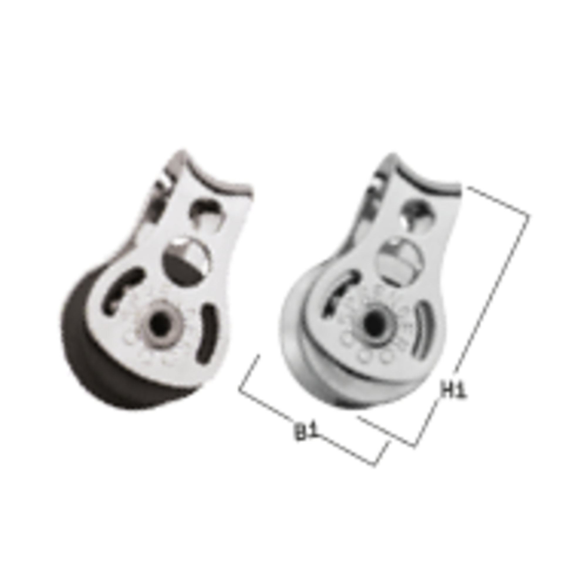 Micro XS Block Kugellager 6 mm - 1 Rolle, durchgehender Bügel