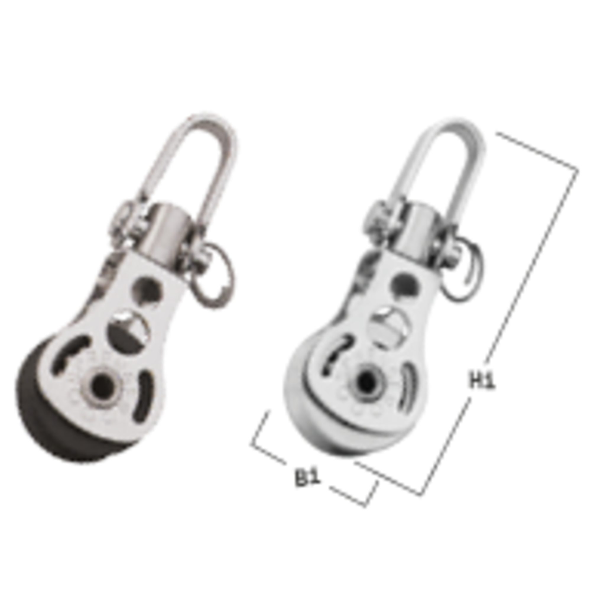 Micro XS Block Kugellager 6 mm - 1 Rolle, Wirbel