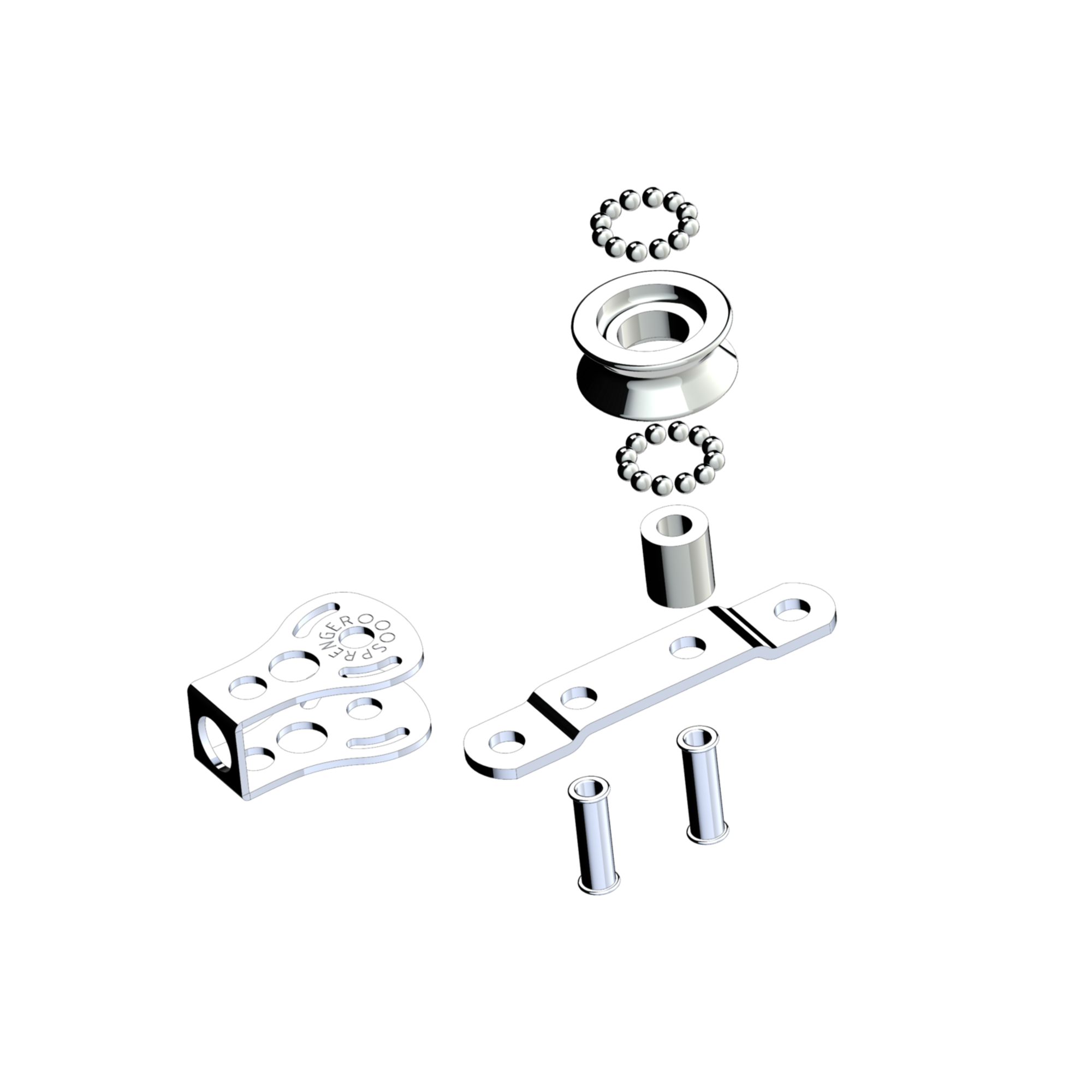 Micro XS Liegeblock für Draht 4 mm Kugellager - 1 Rolle