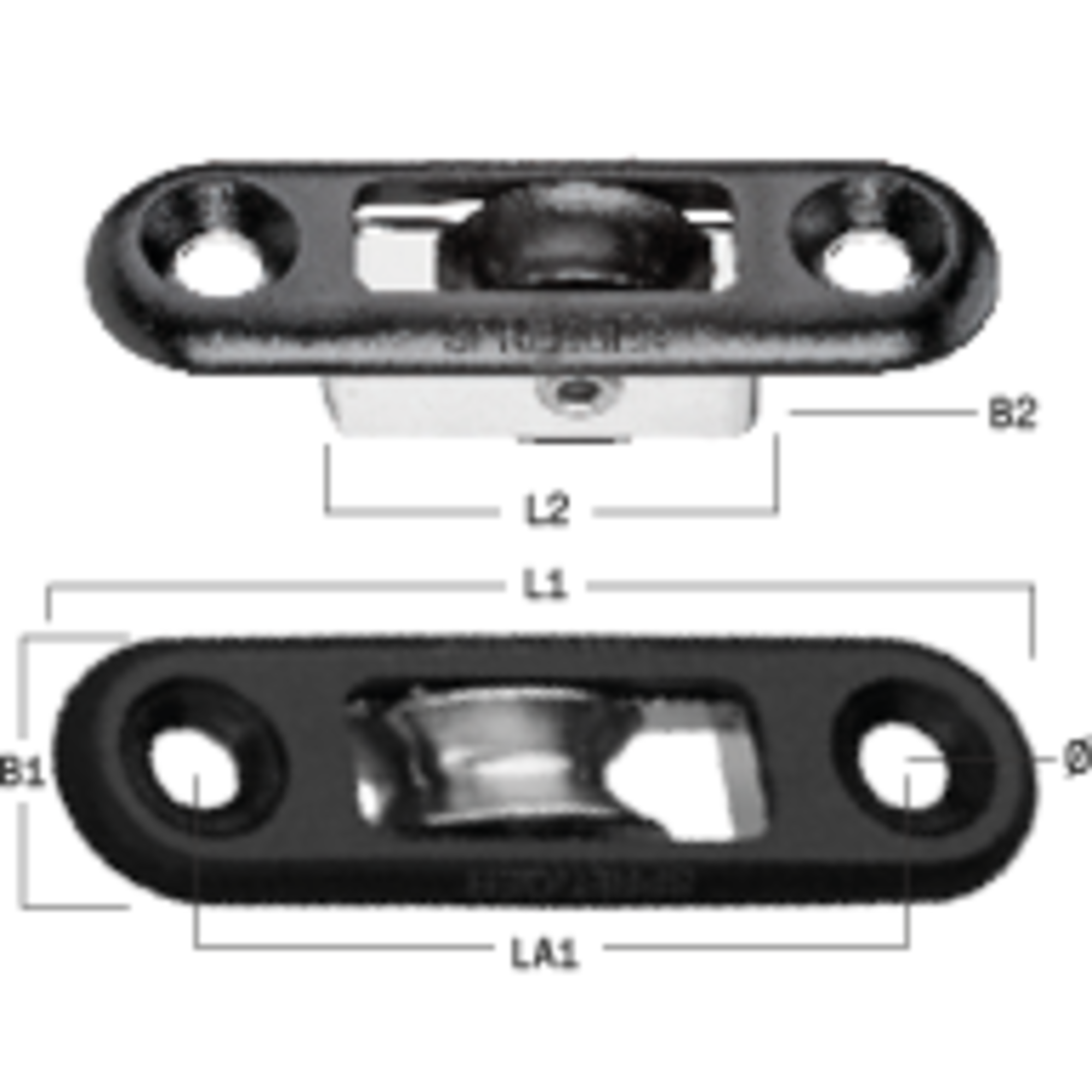 Micro XS Einlassblock Kugellager 6 mm - 2 Rollen