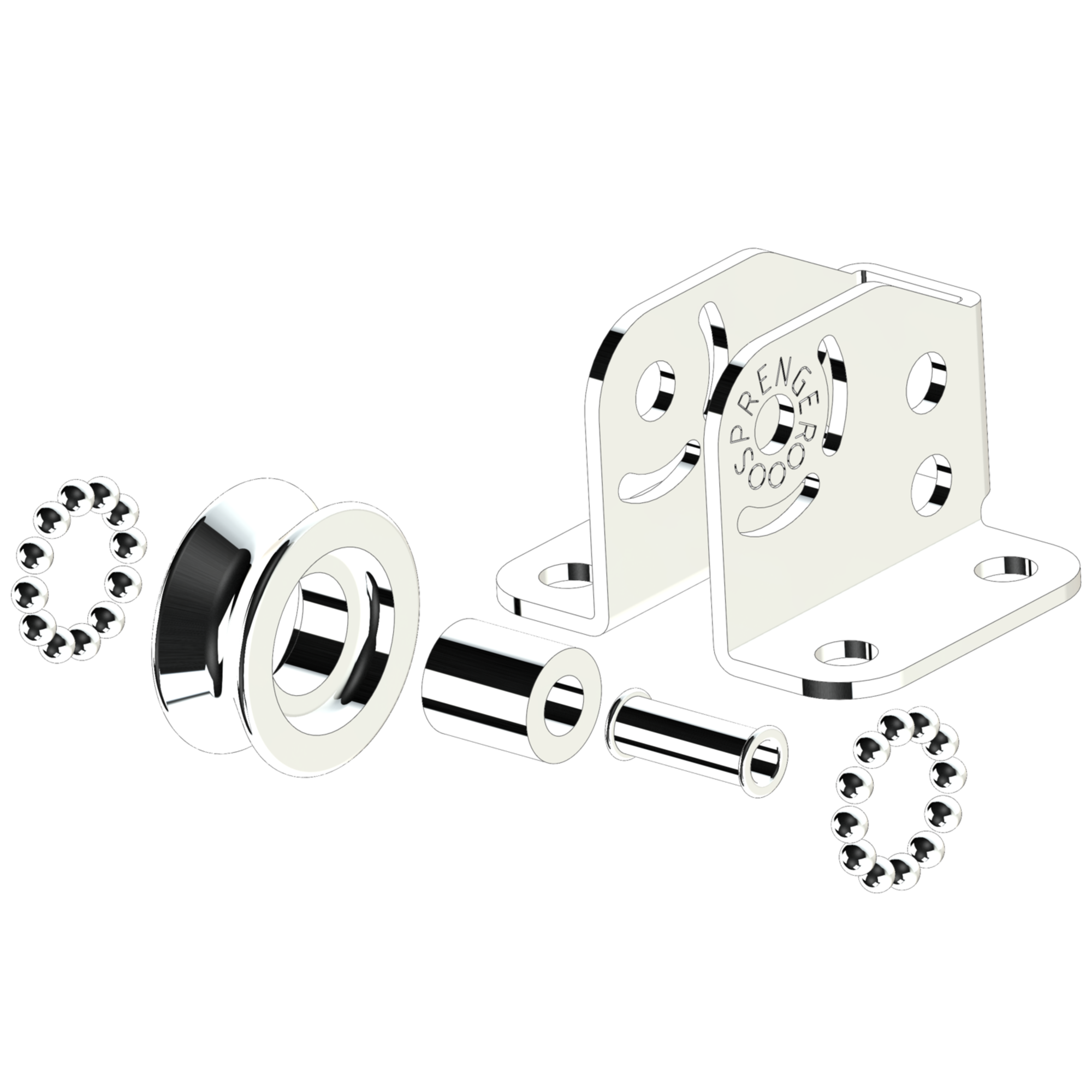Micro XS Stehblock für Draht Kugellager 4 mm - 1 Rolle