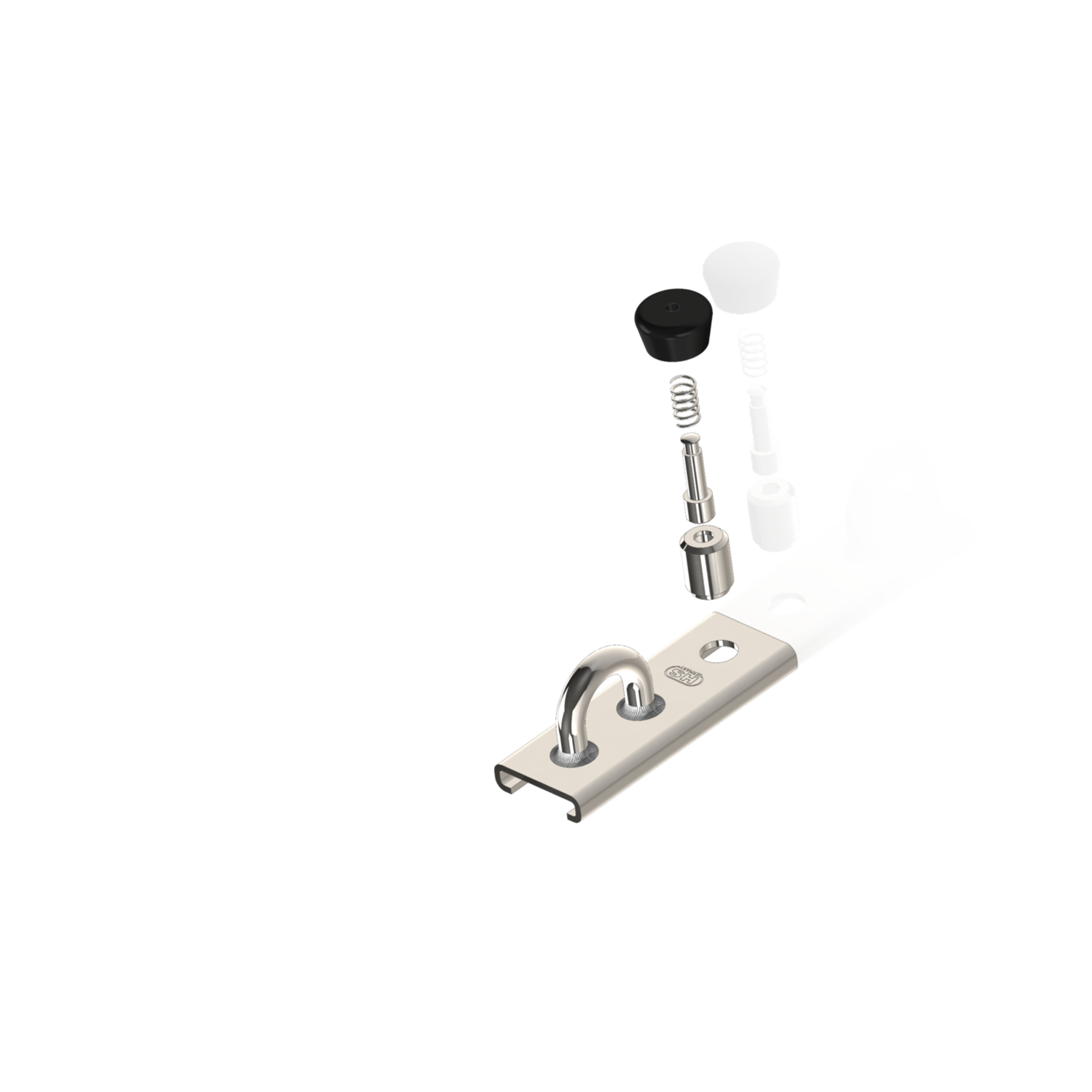 Schlitten für Schiene 25 x 4 mm - Bügel
