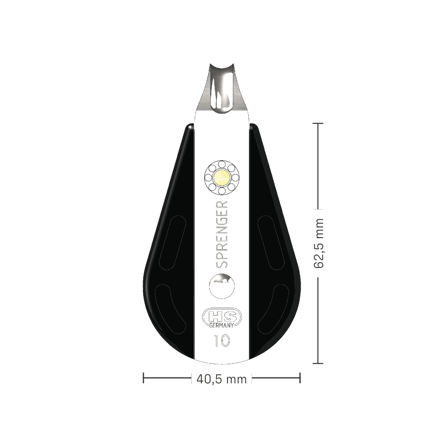 S-Block Gleitlager 10 mm - 1 Rolle, durchgehender Bügel
