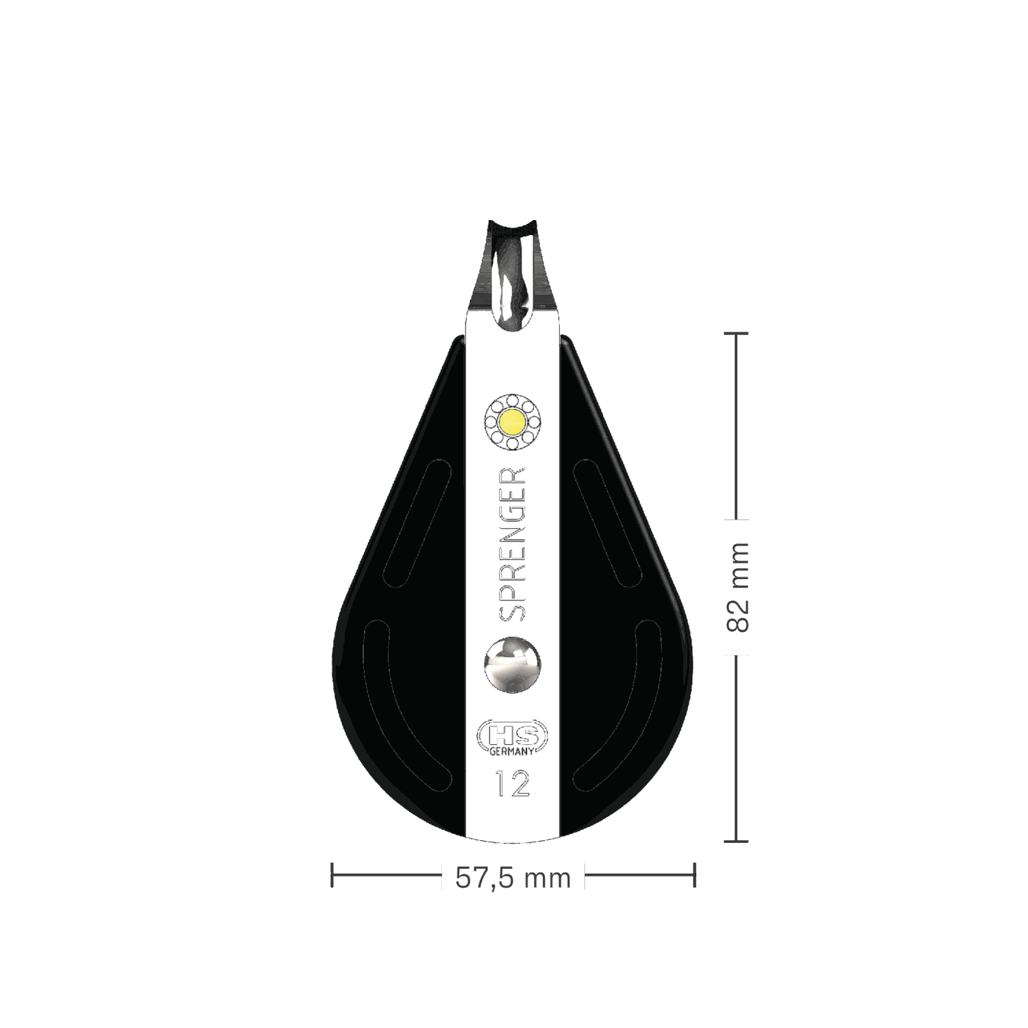 S-Block Gleitlager 12 mm - 1 Rolle, durchgehender Bügel
