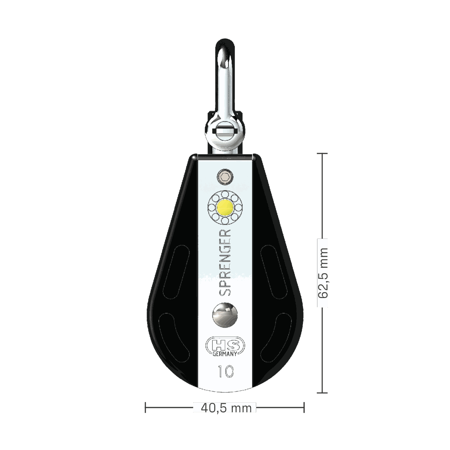 S-Block Gleitlager 10 mm - 1 Rolle, Wirbel