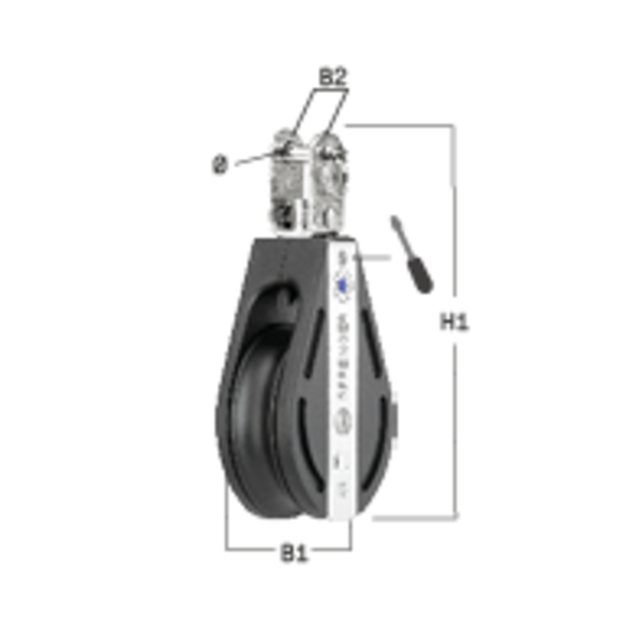 S-Block Nadellager 12 mm - 1 Rolle, U-Wirbel