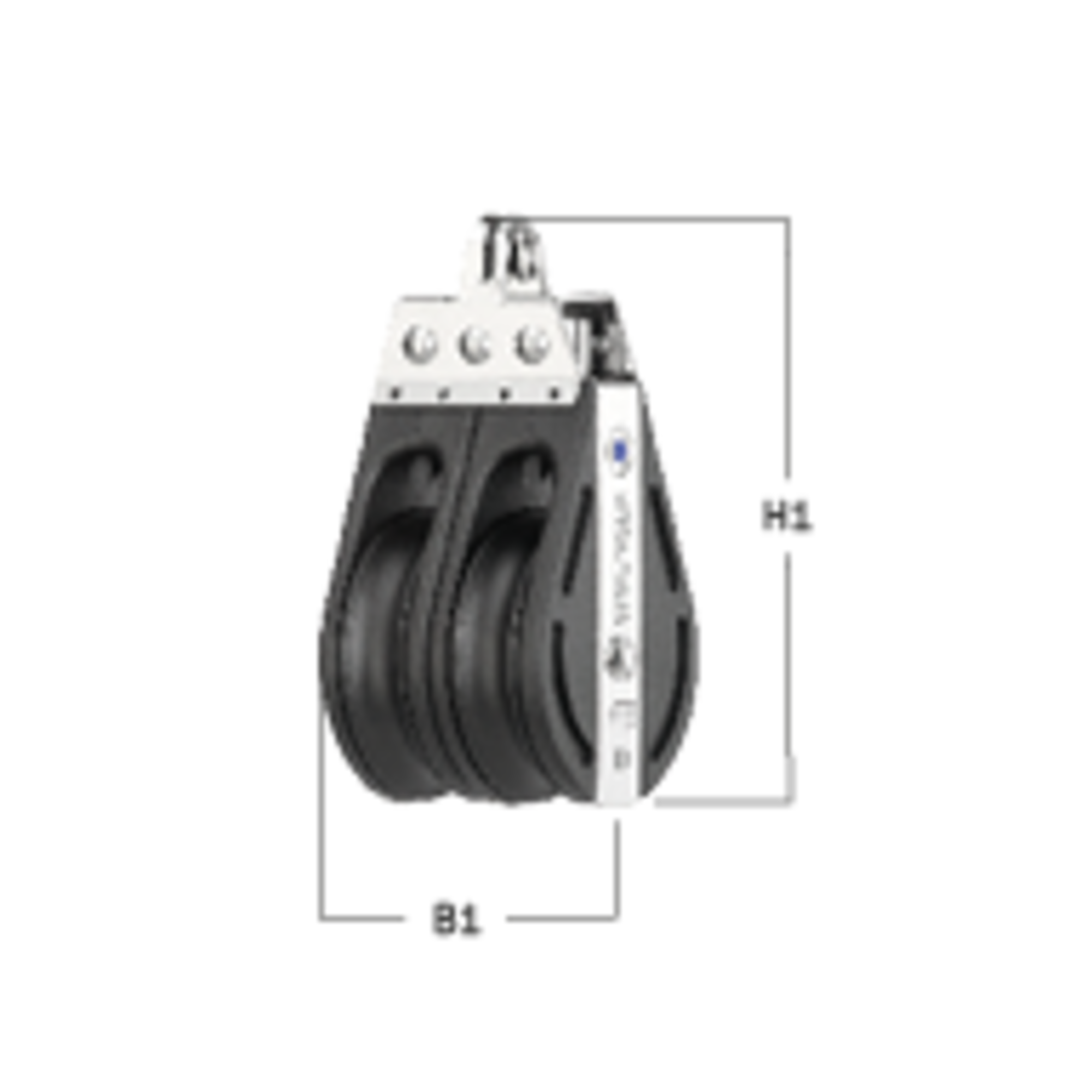S-Block Gleitlager 10 mm - 2 Rollen, durchgehender Bügel