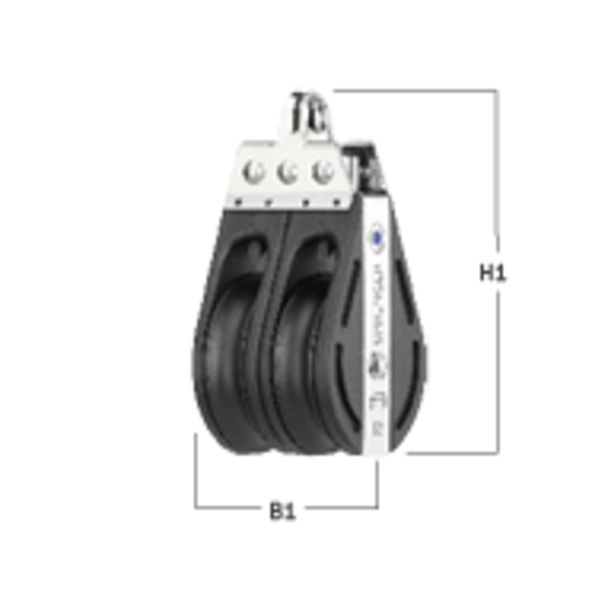 S-Block Gleitlager 12 mm - 2 Rollen, durchgehender Bügel