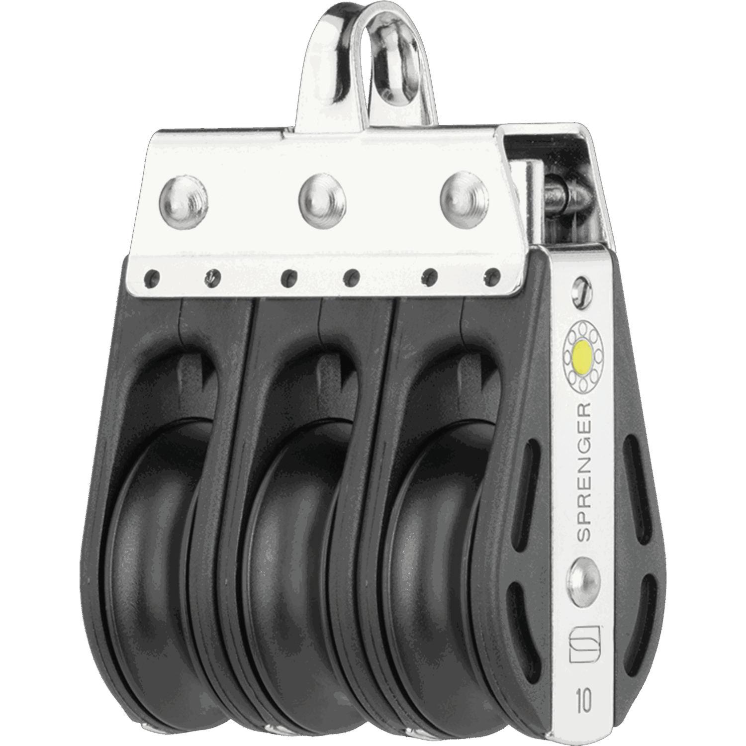 S-Block Gleitlager 10 mm - 3 Rollen, Bügel