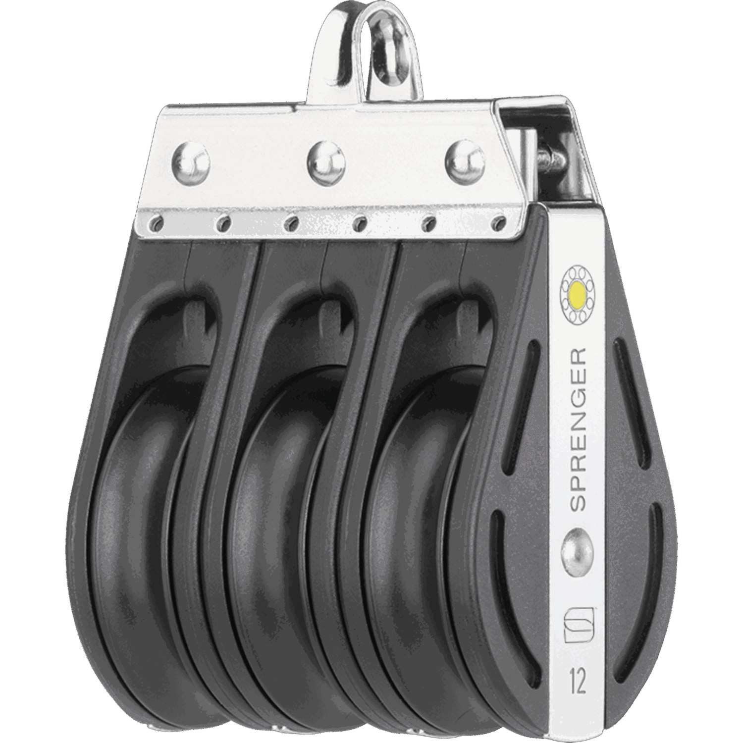 S-Block Gleitlager 12 mm - 3 Rollen, Bügel