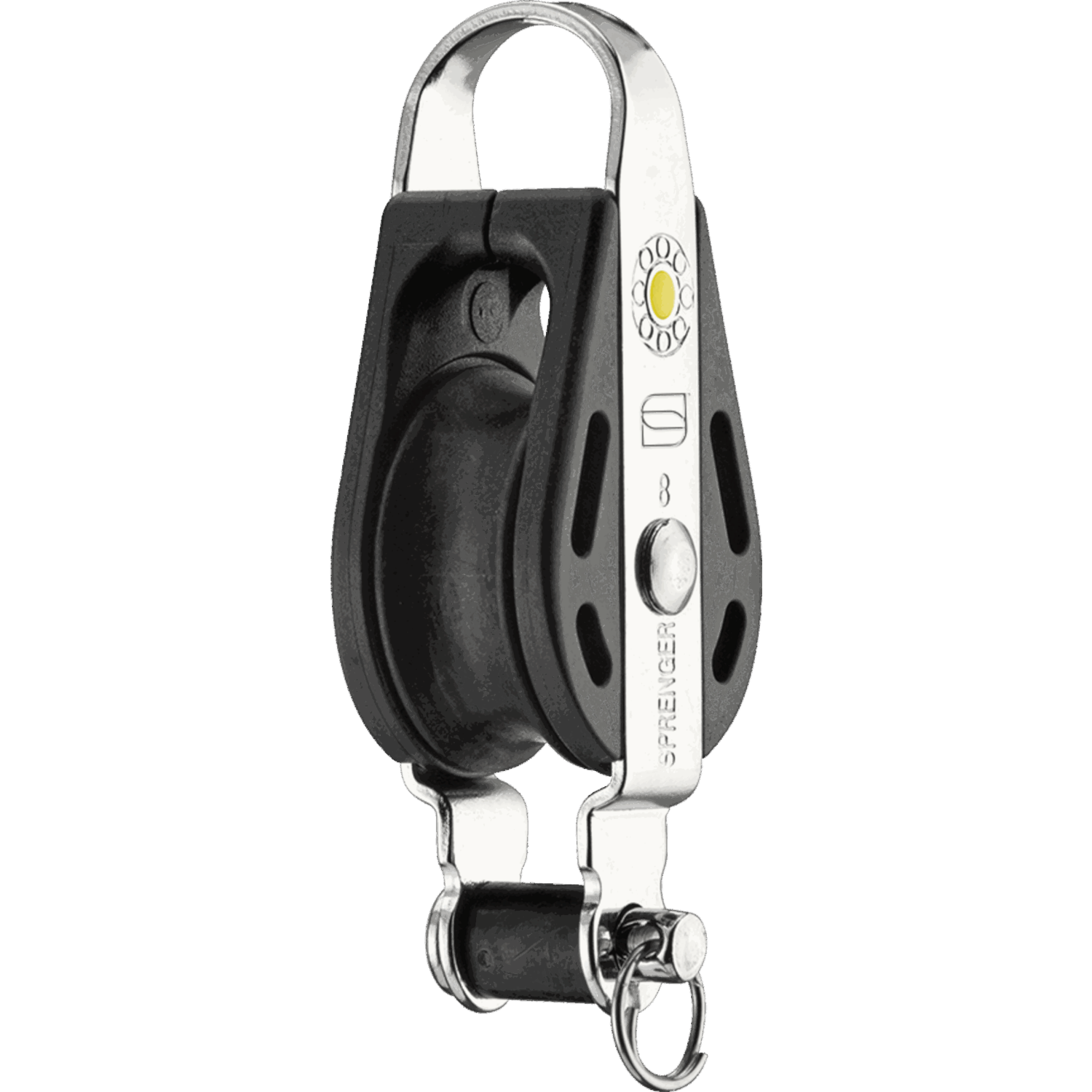 S-Block Gleitlager 8 mm - 1 Rolle, durchgehender Bügel, Hundsfott