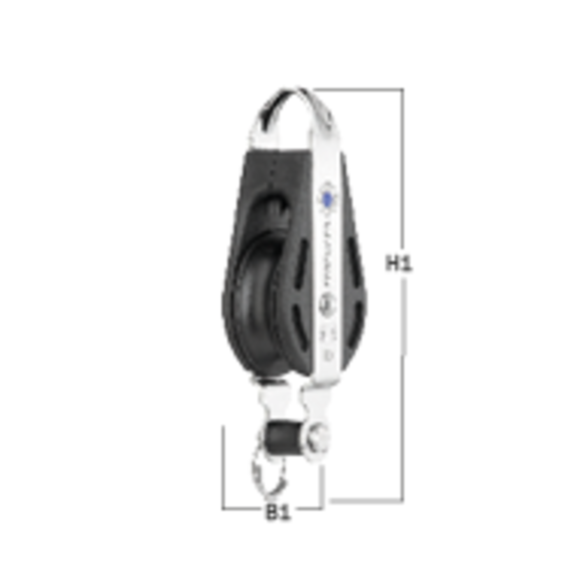 S-Block Gleitlager 10 mm - 1 Rolle, durchgehender Bügel, Hundsfott