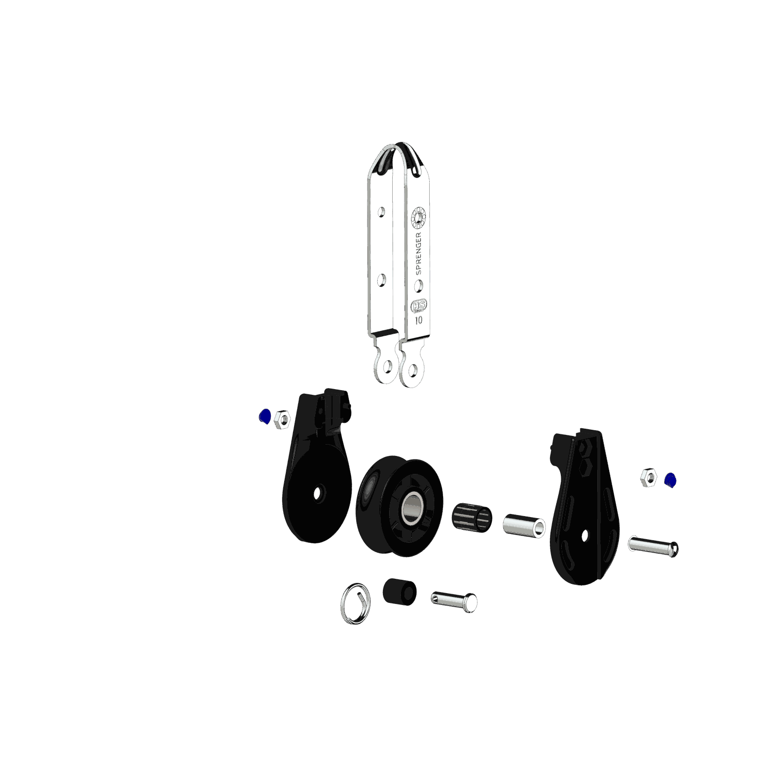 S-Block Nadellager 10 mm - 1 Rolle, durchgehender Bügel, Hundsfott