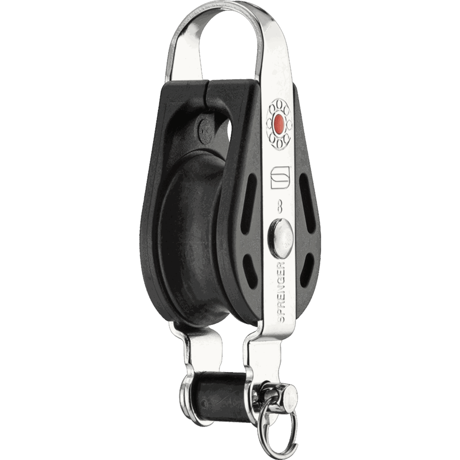 S-Block Kugellager 8 mm - 1 Rolle, durchgehender Bügel, Hundsfott