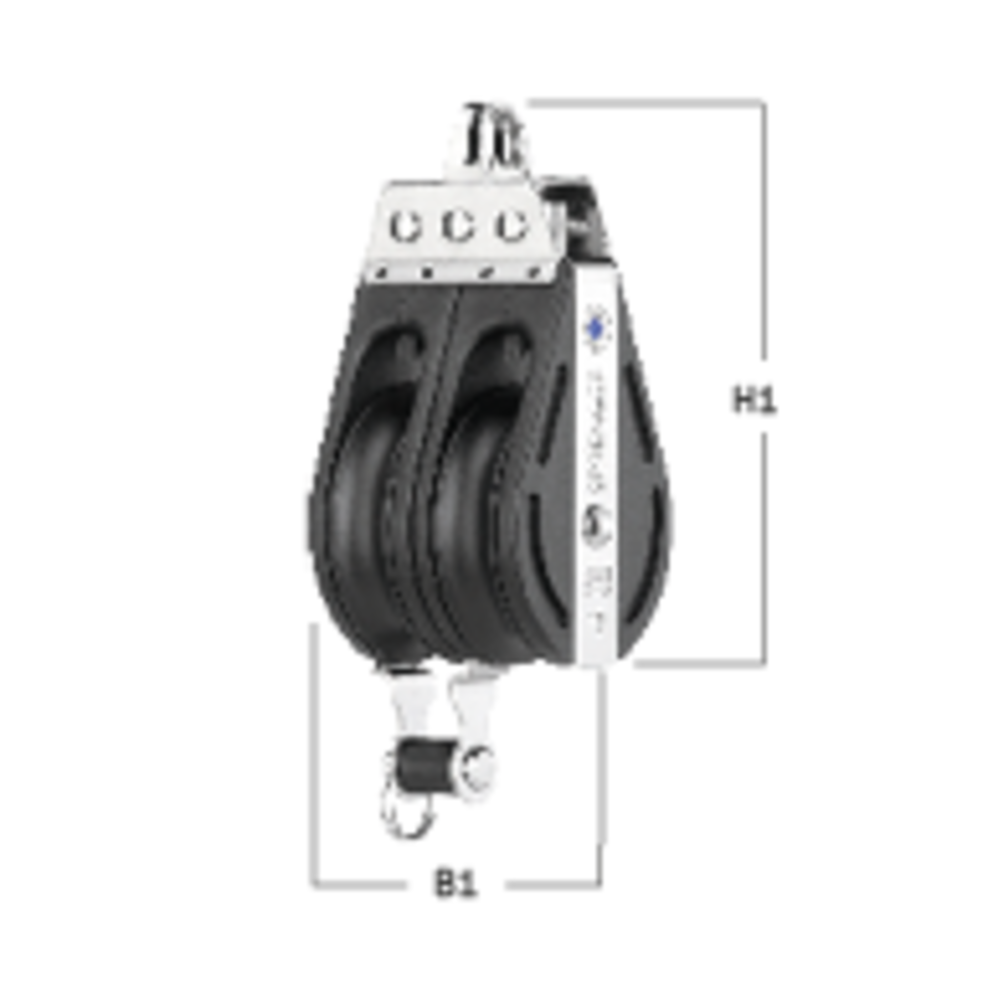 S-Block Gleitlager 12 mm - 2 Rollen, Bügel, Hundsfott