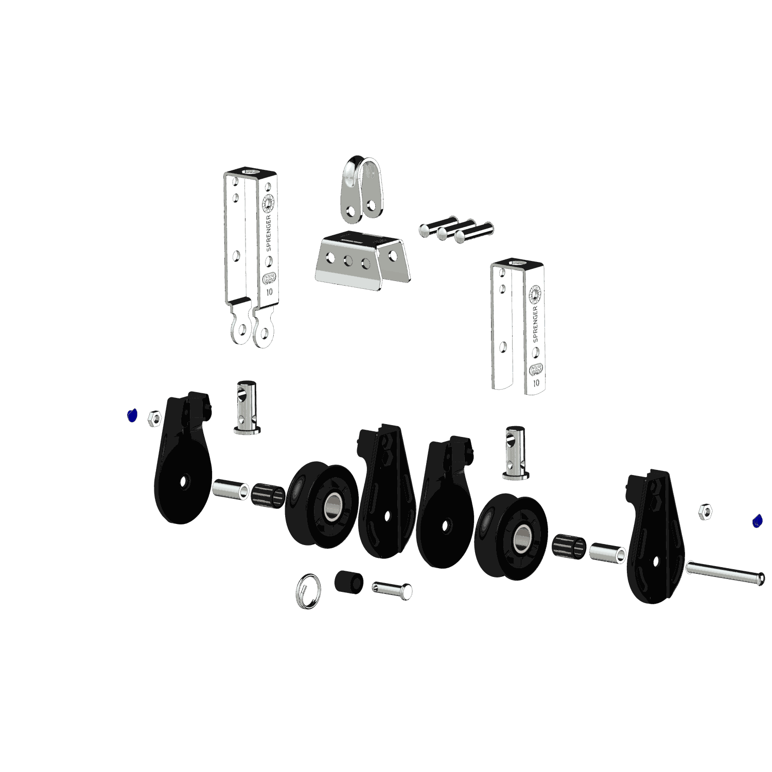 S-Block Nadellager 10 mm - 2 Rollen, Bügel, Hundsfott