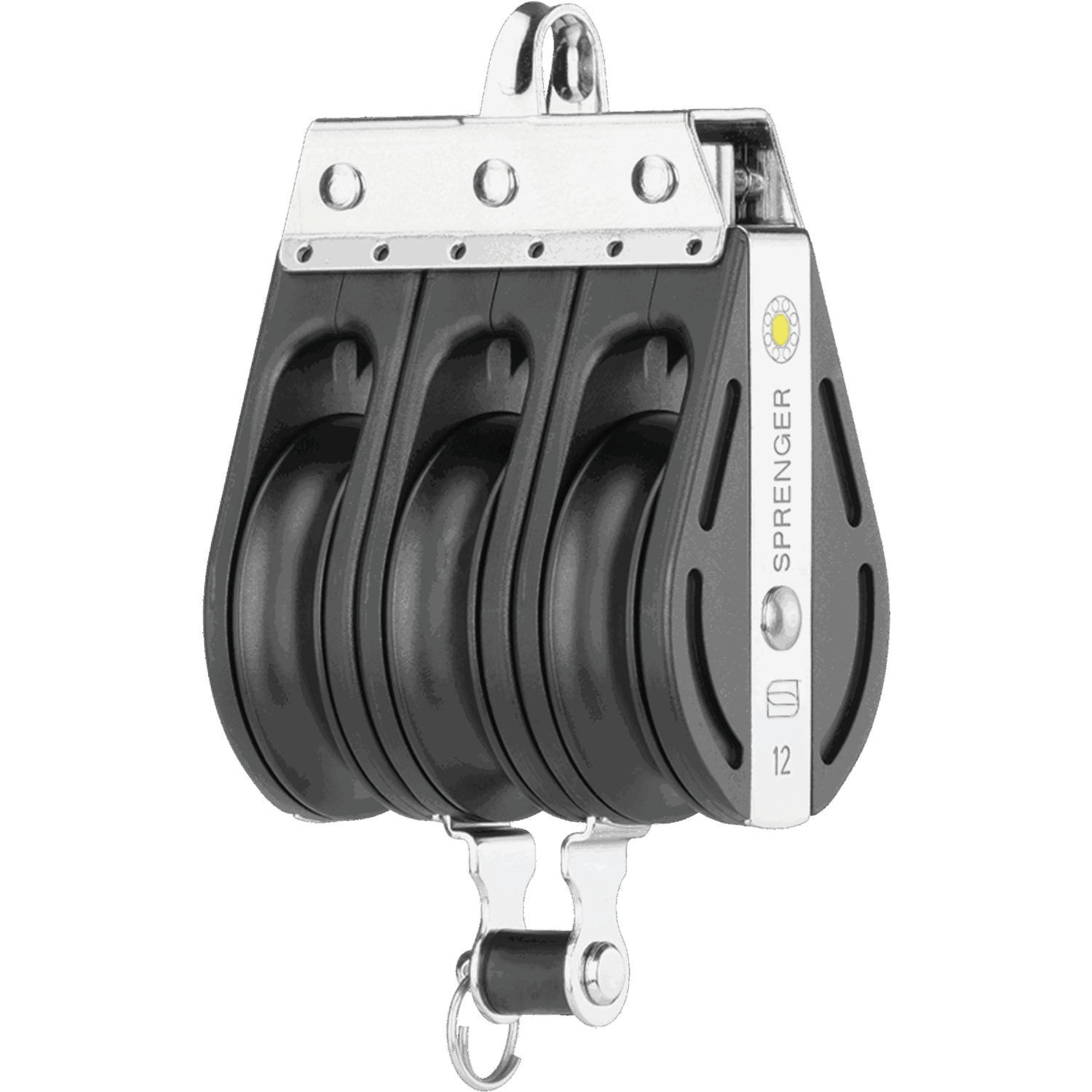 S-Block Gleitlager 12 mm - 3 Rollen, Bügel, Hundsfott