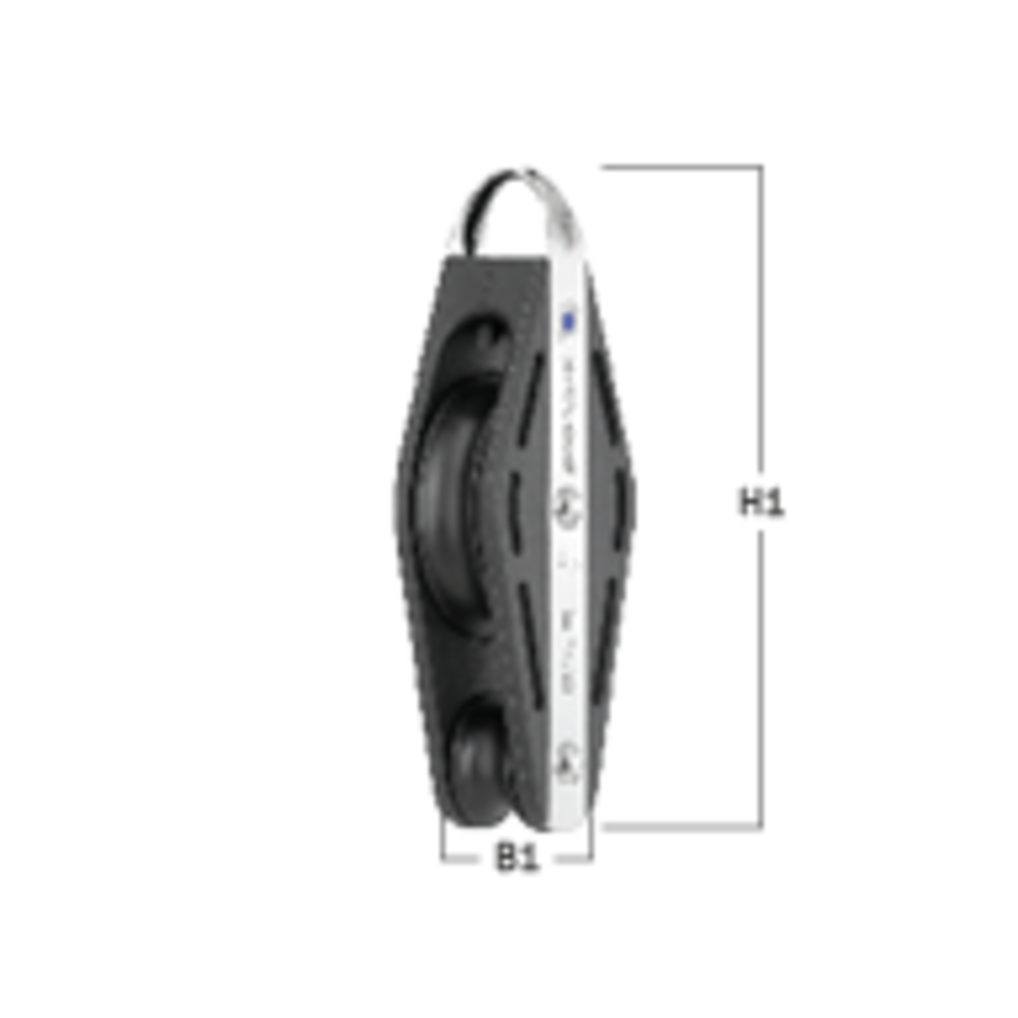 S-Block Violinblock Nadellager 12 mm - 2 Rollen, Bügel