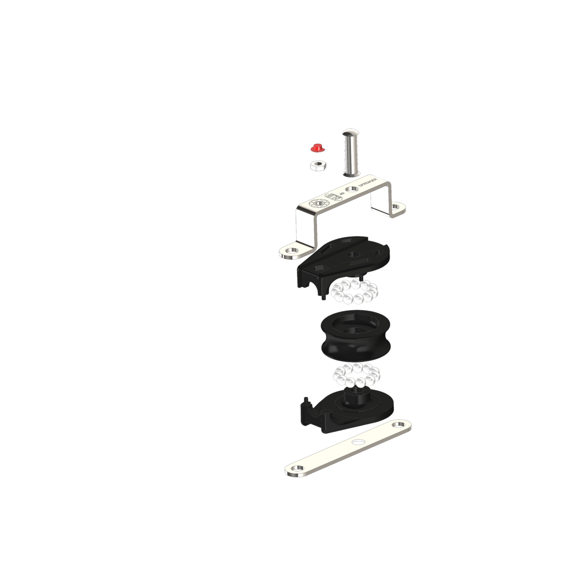 Liegeblock aus der S-Serie Kugellager 8 mm - 1 Rolle