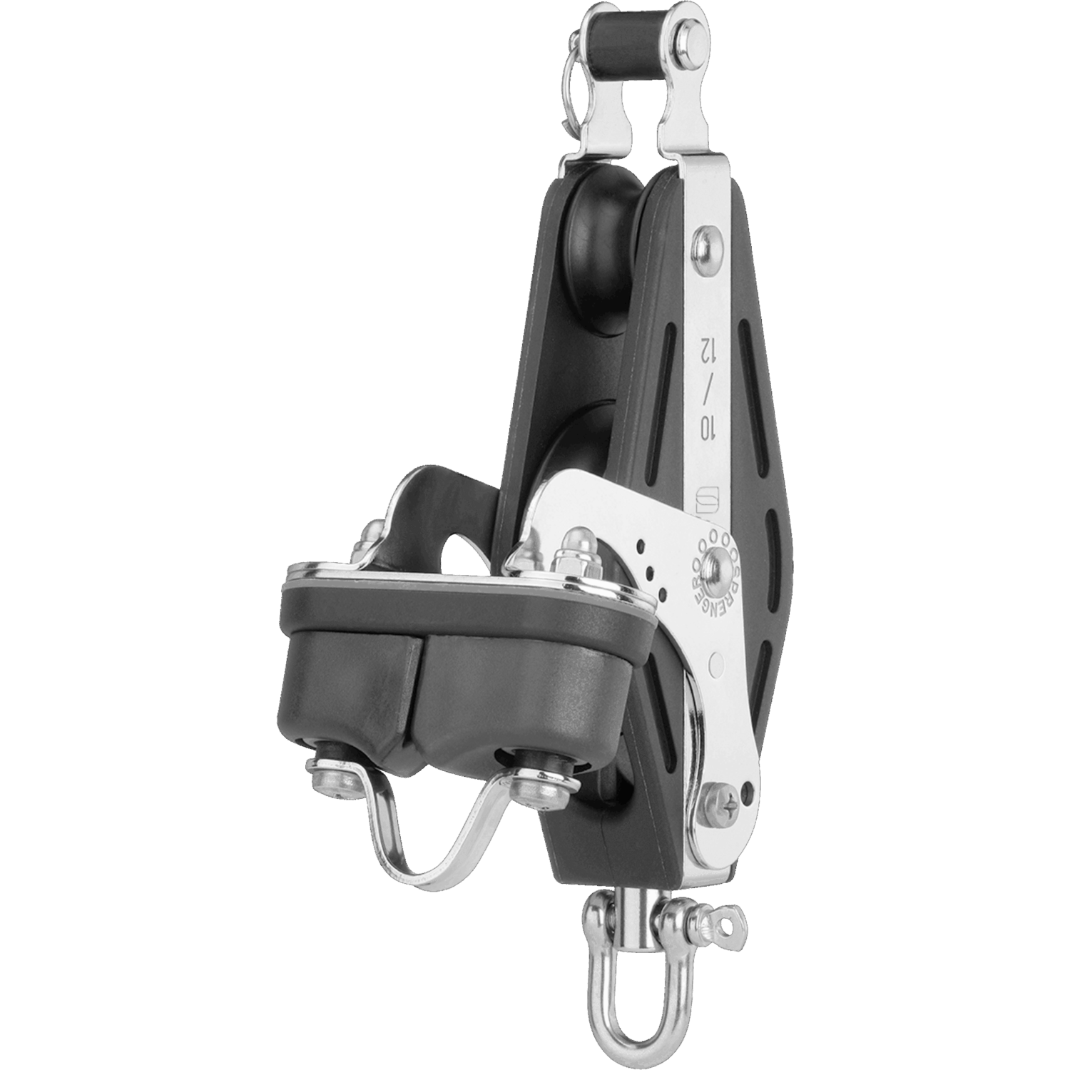 S-Block Großschotblock Gleitlager 12 mm - 2 Rollen, Wirbel, Hundsfott