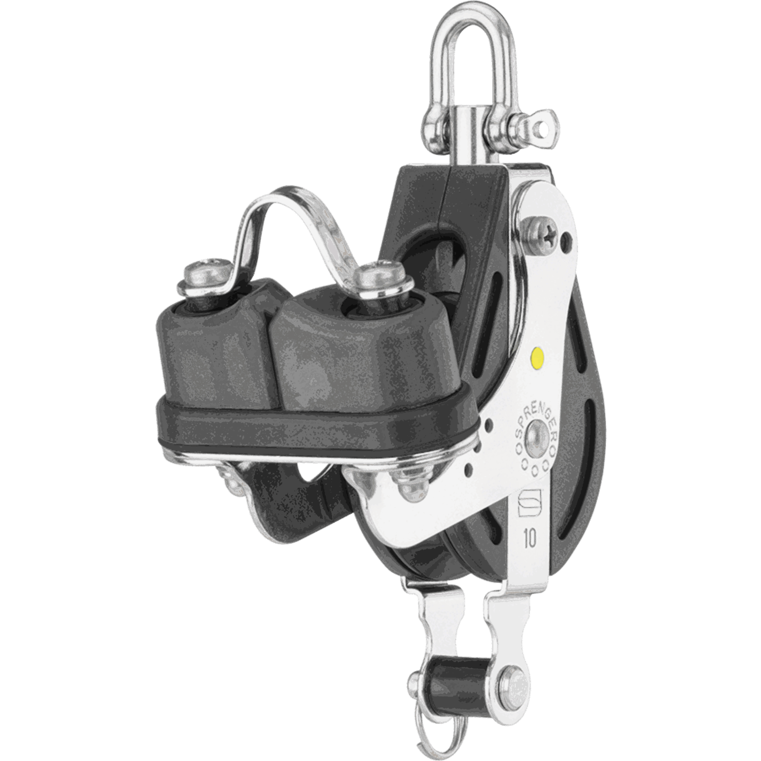 S-Block Großschotblock Gleitlager 10 mm - 1 Rolle, Wirbel, Hundsfott, Schotklemme