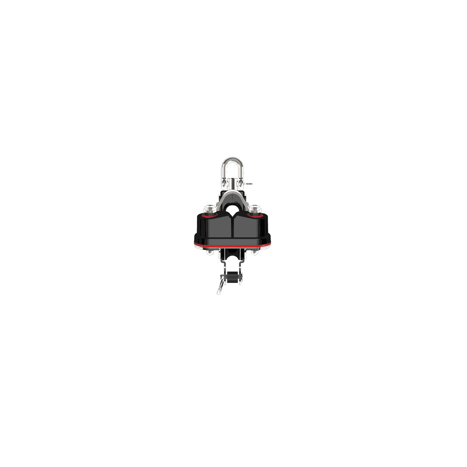 S-Block Großschotblock Gleitlager 10 mm - 1 Rolle, Wirbel, Hundsfott, Schotklemme